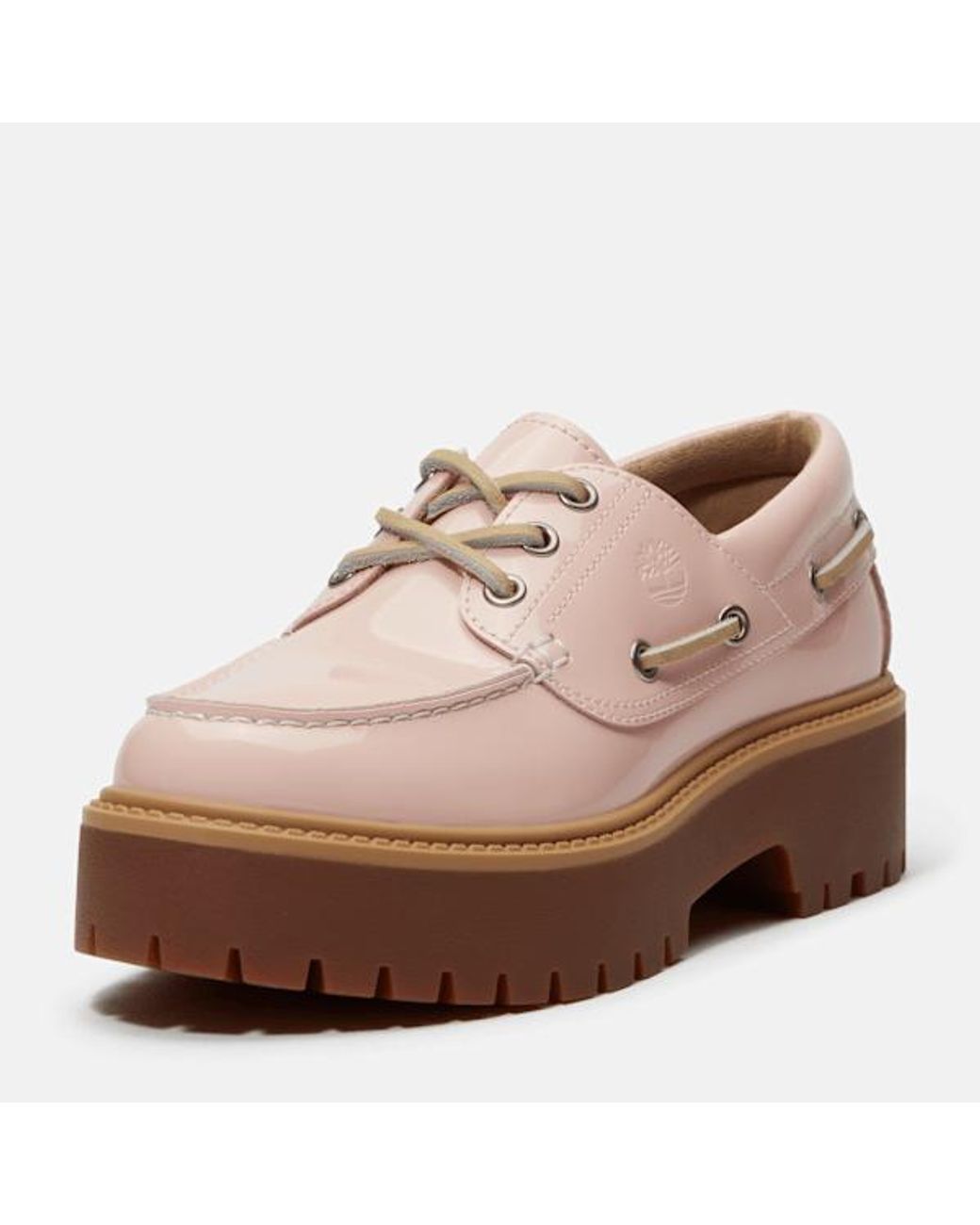 Timberland Brown Stone Street Platform Boat Shoe For