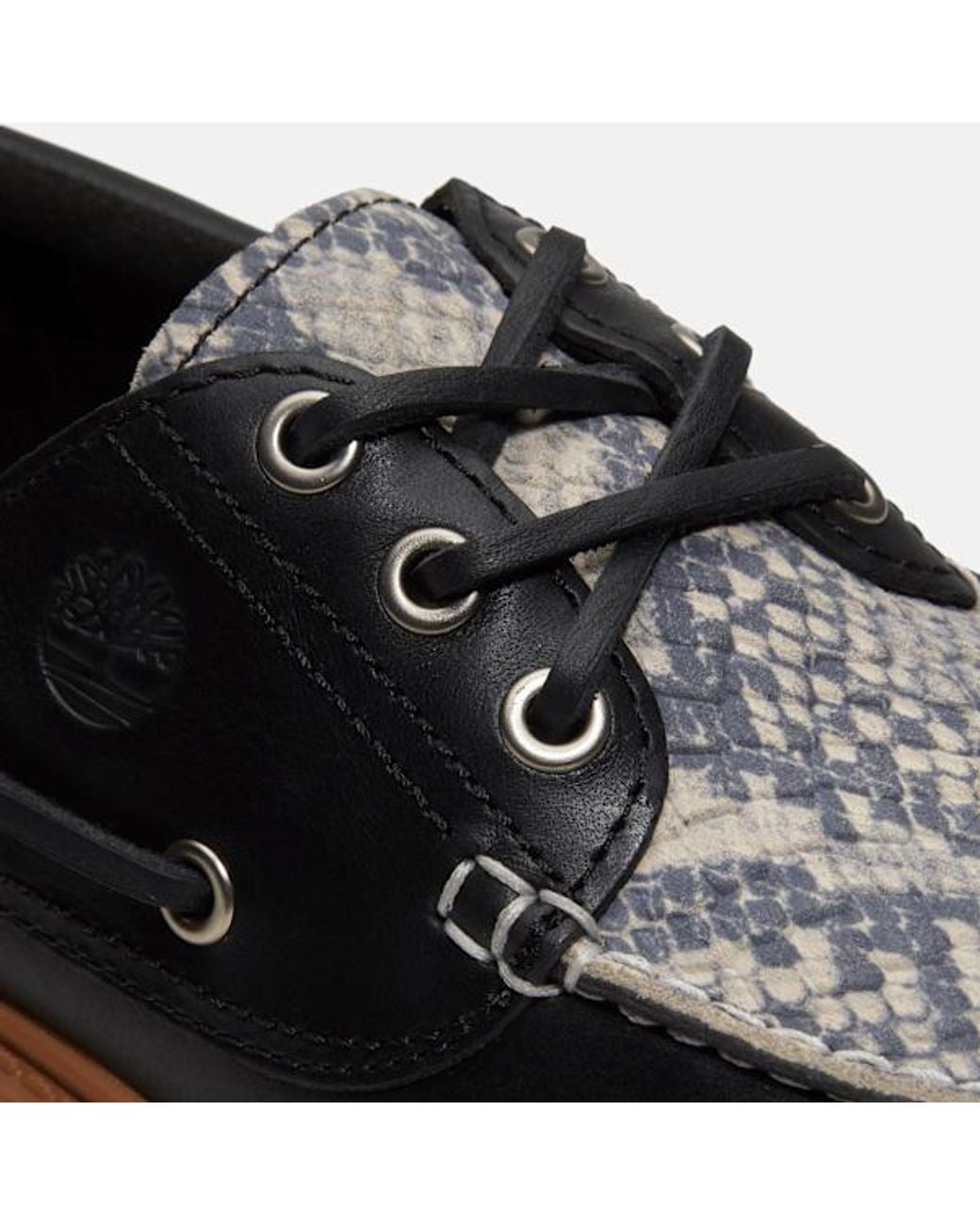 Timberland Black Stone Street Platform Boat Shoe For