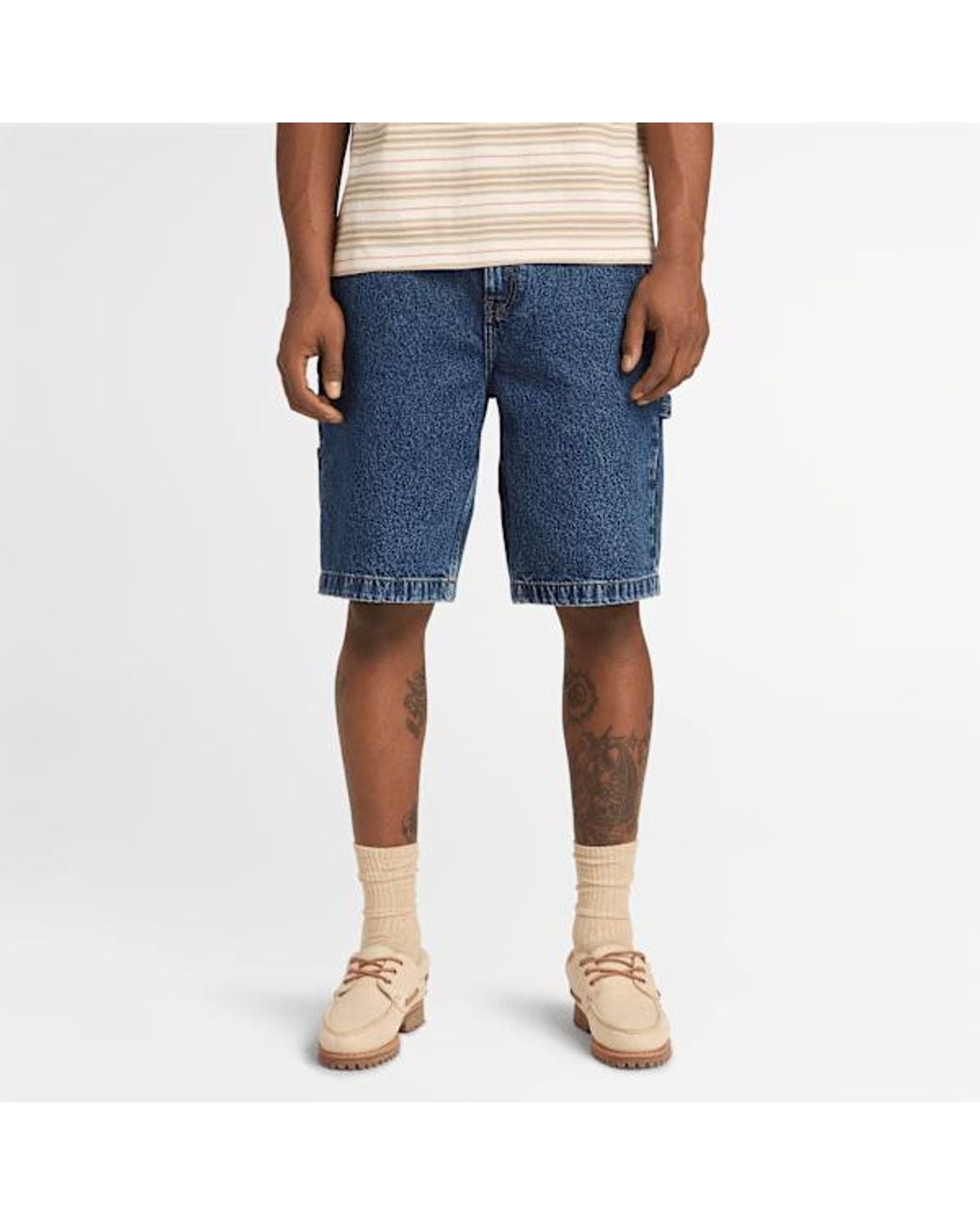 Timberland Blue All Gender Denim Carpenter Short