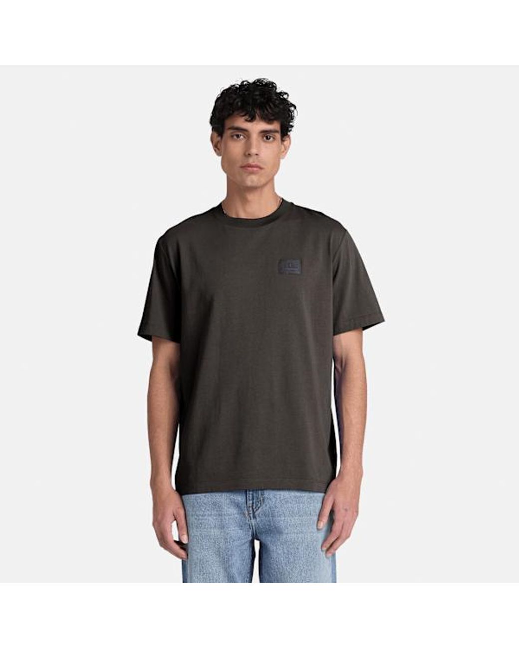 Timberland Black Silicon Badge Short-Sleeve T-Shirt For for men
