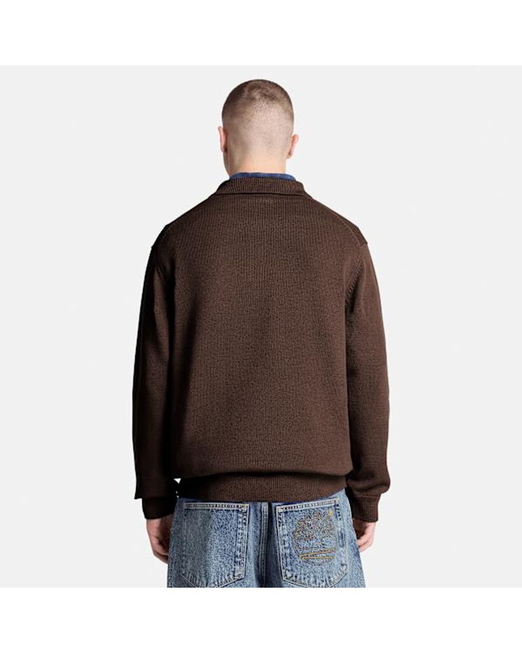 Timberland Brown Williams River Cotton Polo Jumper For for men