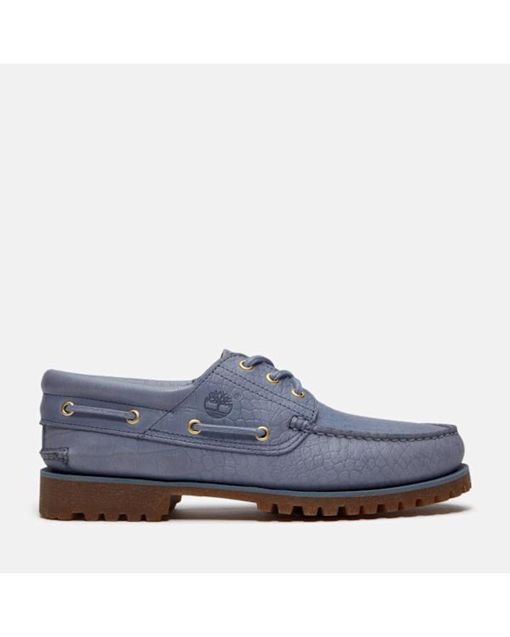 Timberland Blue All Gender Authentic 3-Eye Lug Handsewn Boat Shoe