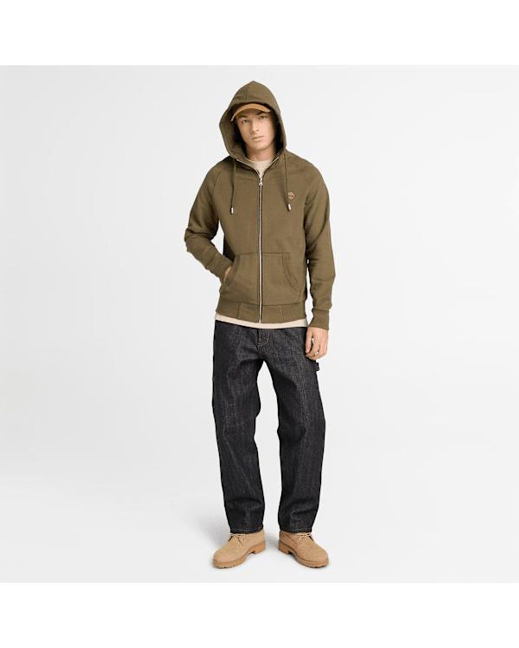 Timberland Green Exeter River Full-Zip Hoodie For for men