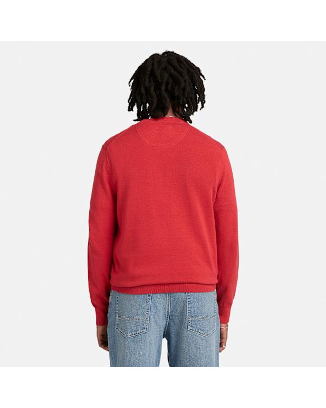 Timberland Williams River Cotton Yarn Dyed Jumper For Men In Red, Man, Red, Size: M for men