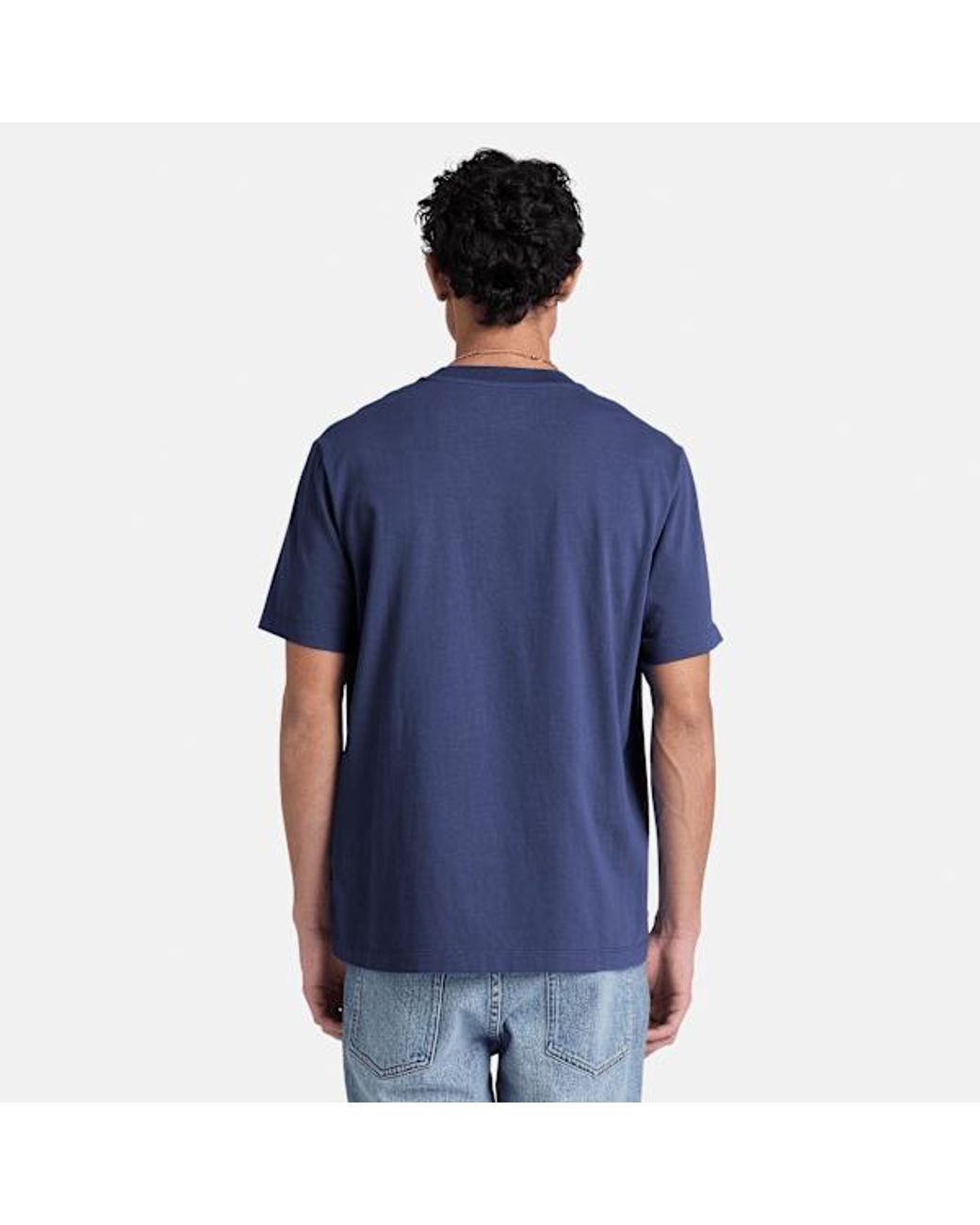 Timberland Blue Silicon Badge Short-Sleeve T-Shirt For for men