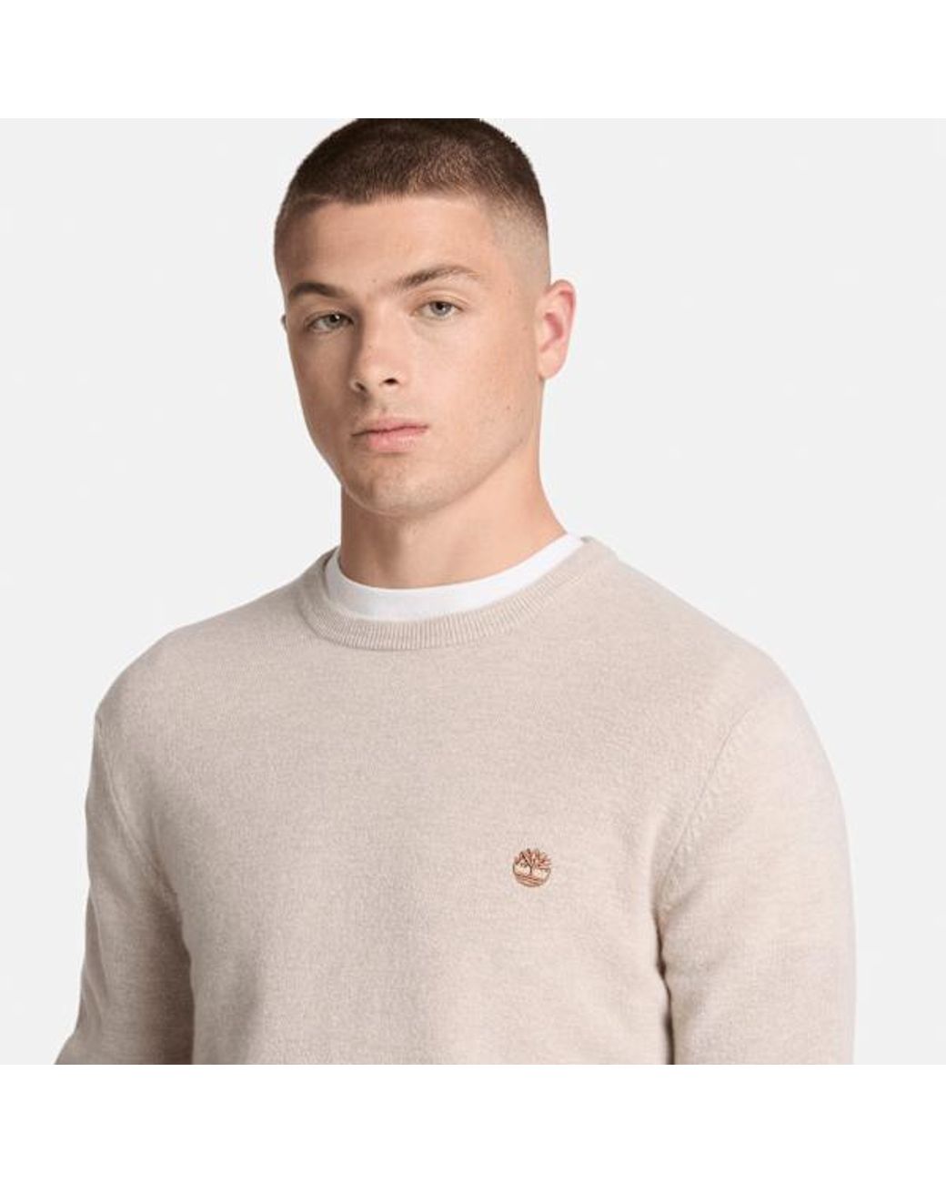 Timberland White Cohas Brook Merino Crewneck Jumper For for men