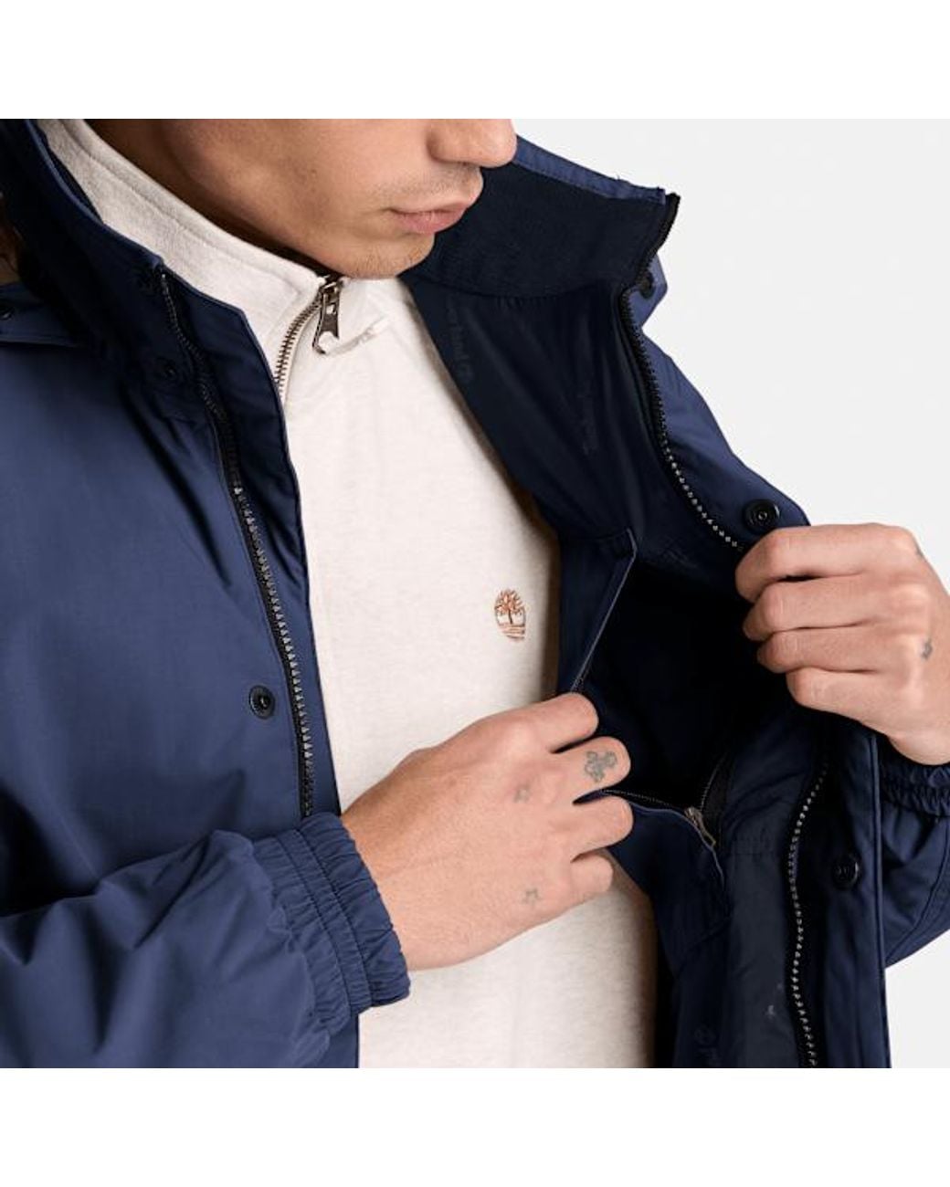 Timberland Blue Waterproof Insulated Bomber For for men