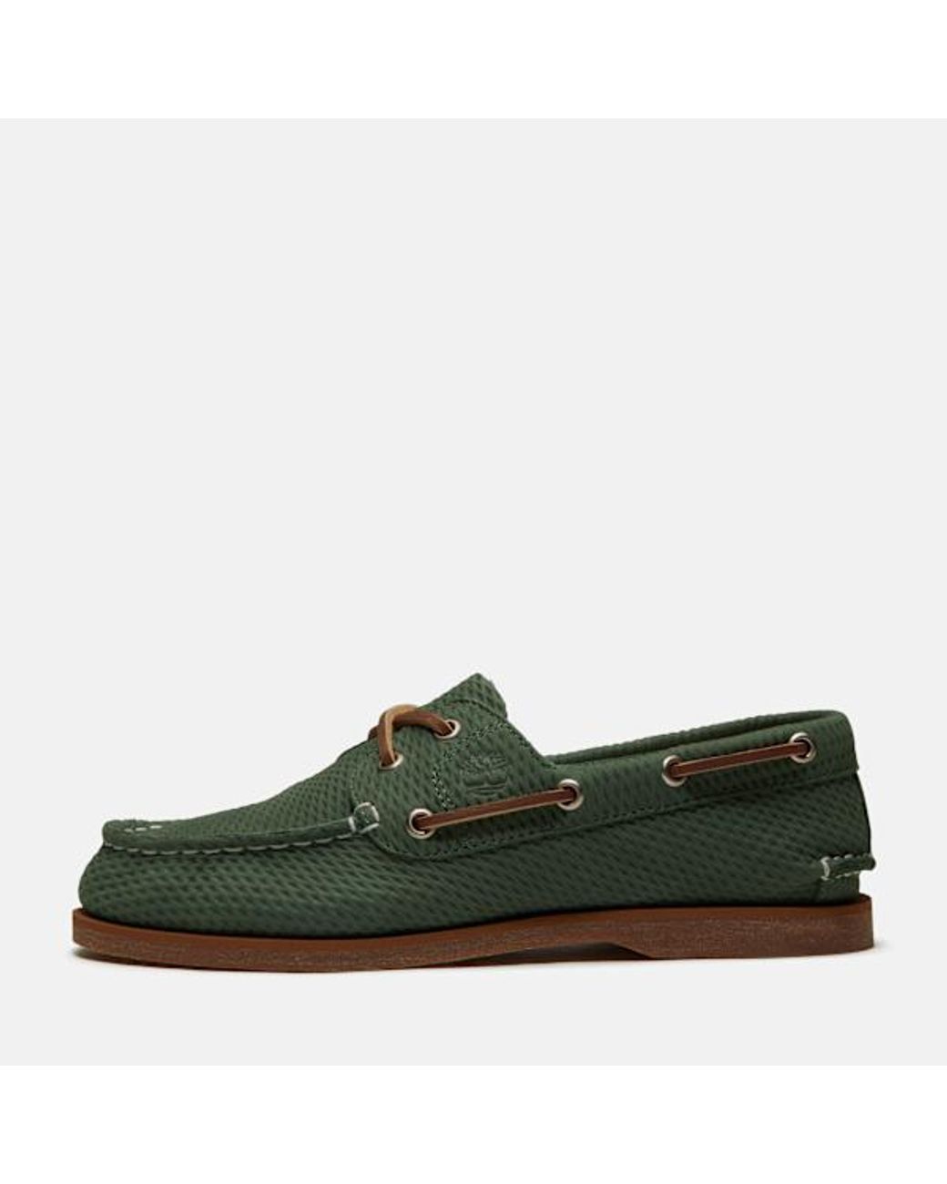 Timberland Green Classic Boat Shoe For