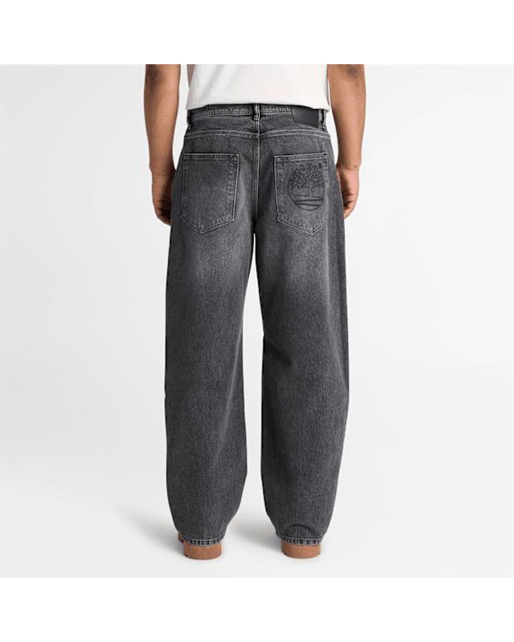 Timberland Gray Baggy Denim Trouser For for men
