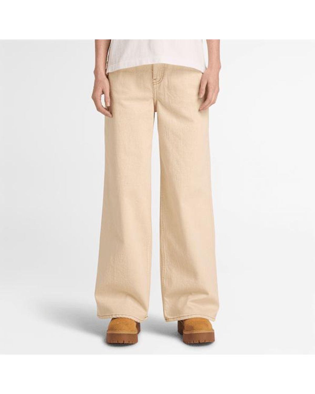 Timberland Natural Denim Wide Leg Trouser For