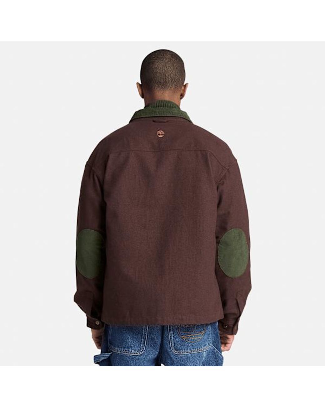 Timberland Purple Herringbone Overshirt For for men