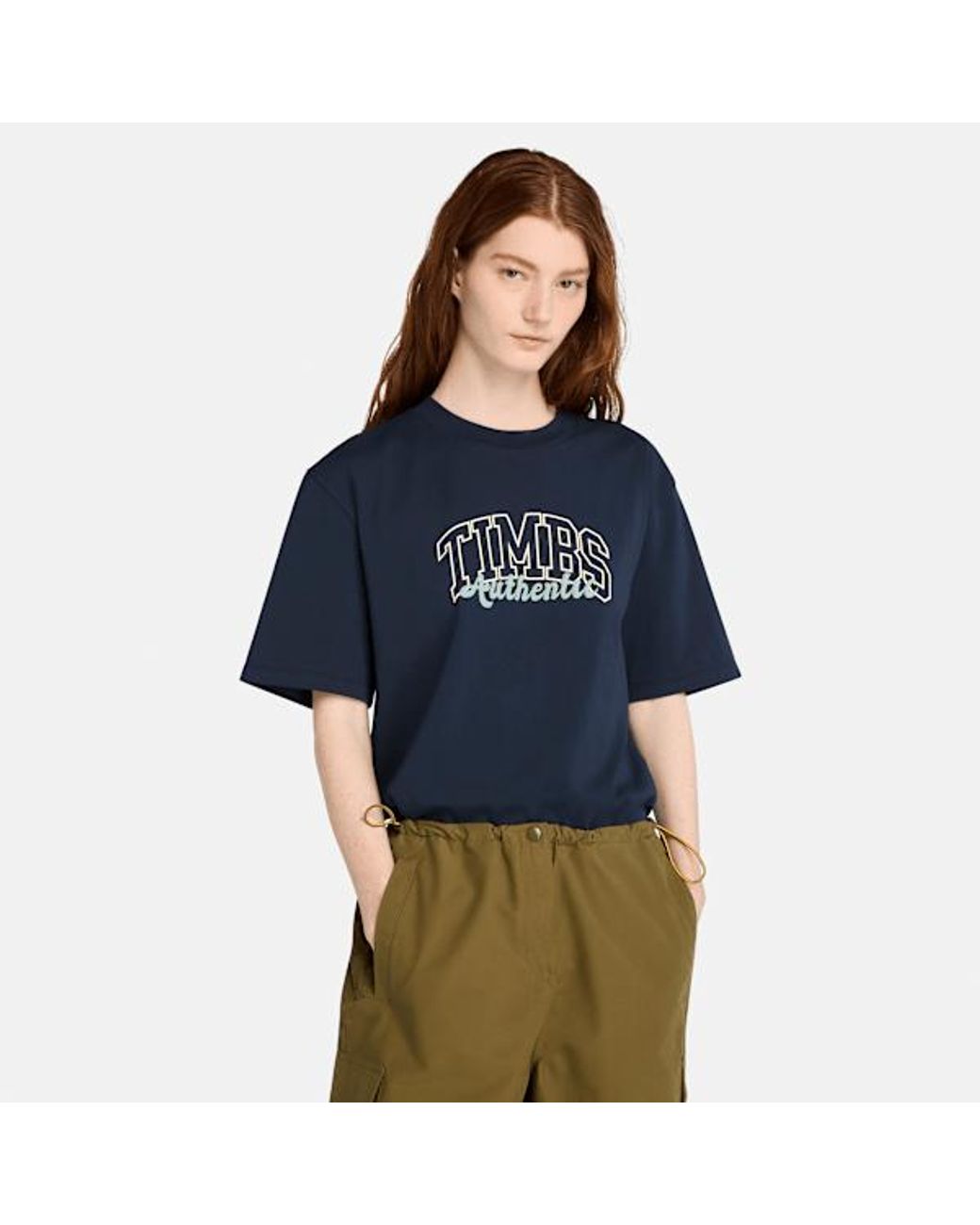 Timberland Blue Varsity Graphic Short-Sleeve T-Shirt For