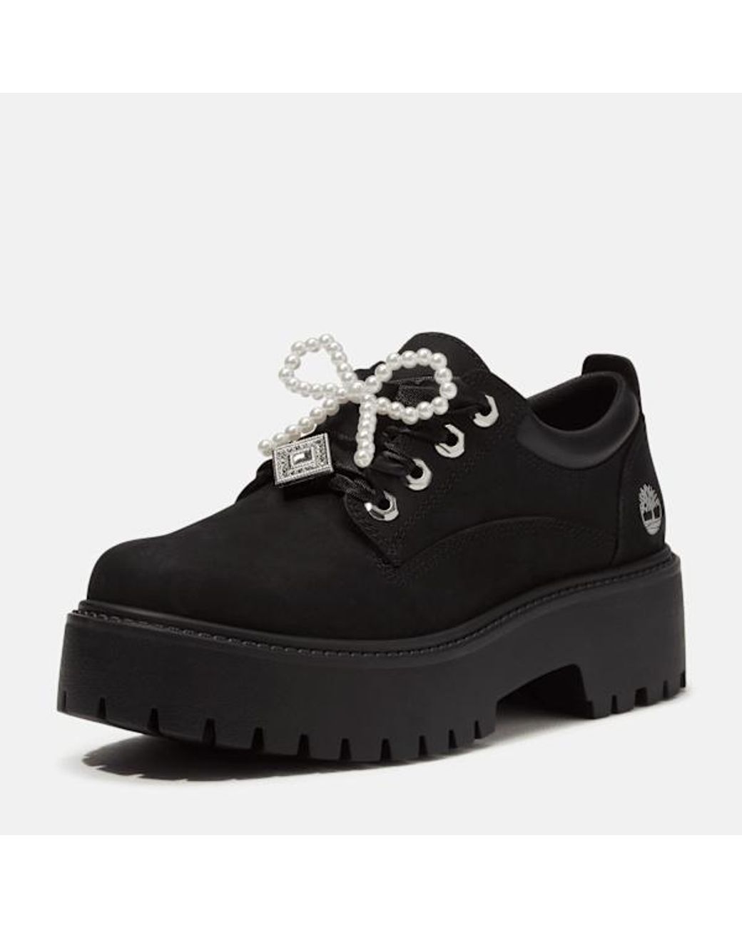 Timberland Black Stone Street Platform Shoe For