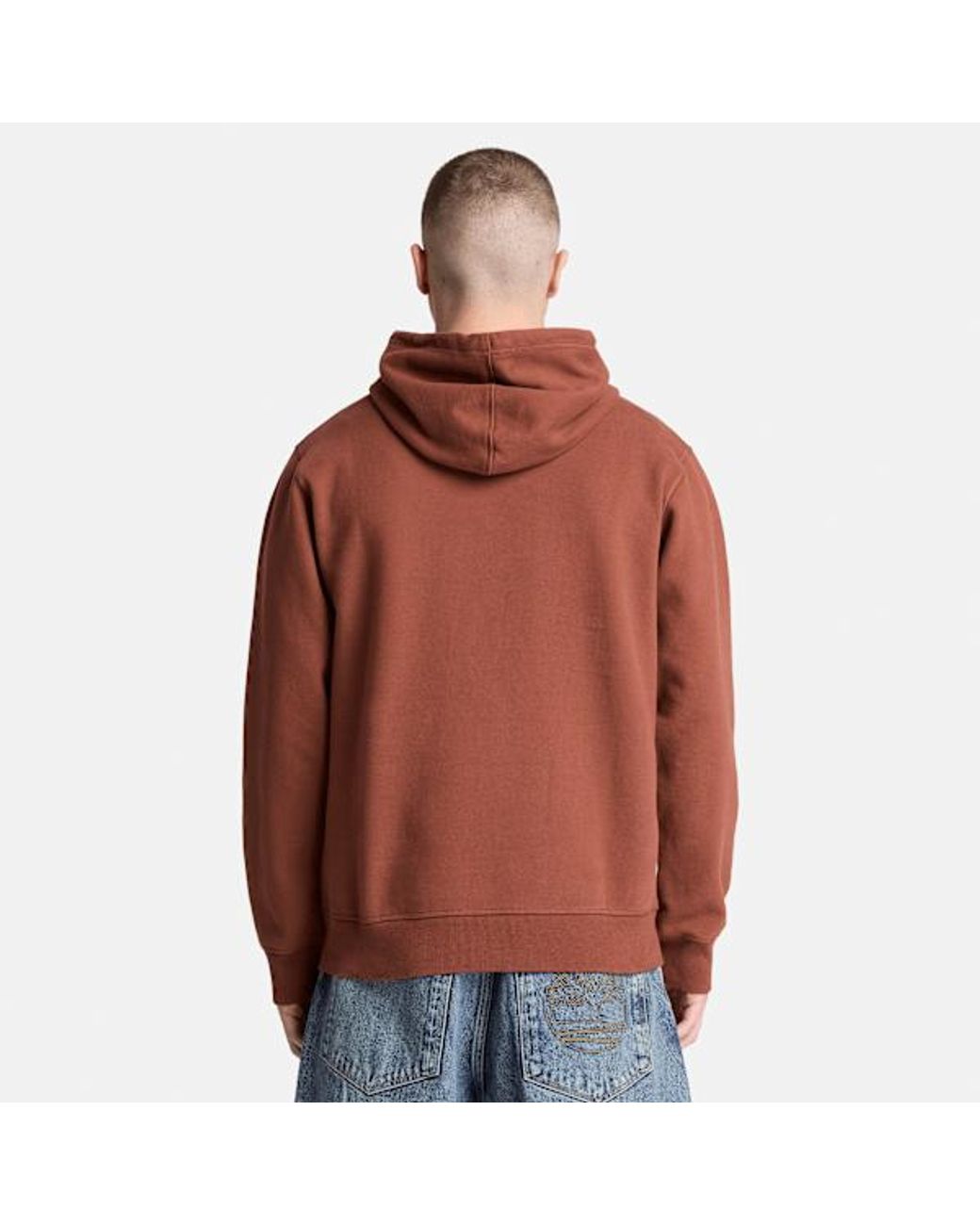 Timberland Orange Established 1973 Embroidered Logo Hoodie For for men