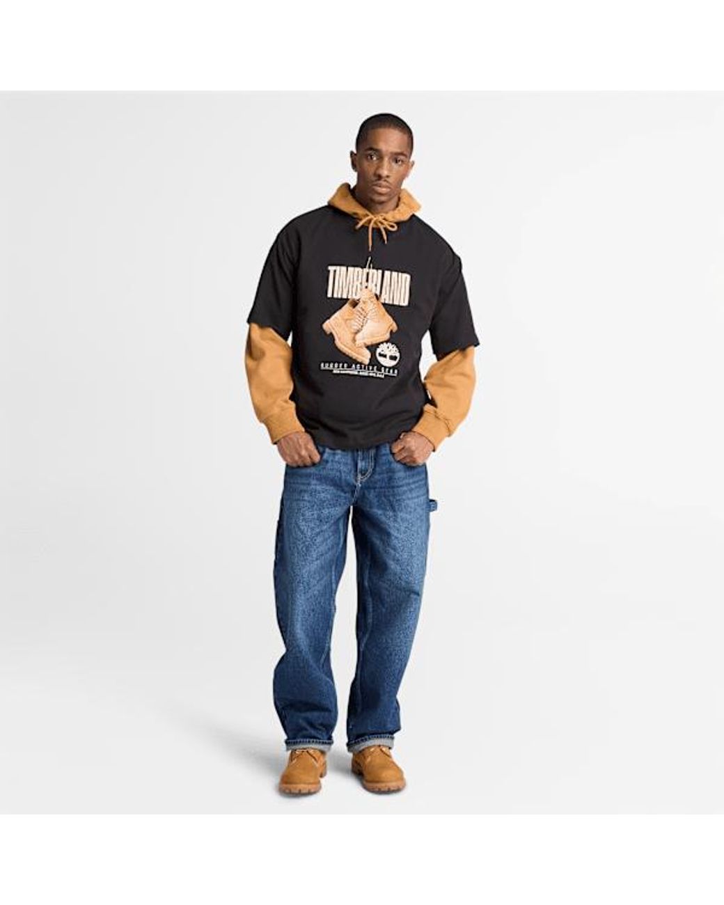 Timberland Black Rugged Boot Short-Sleeve T-Shirt For for men