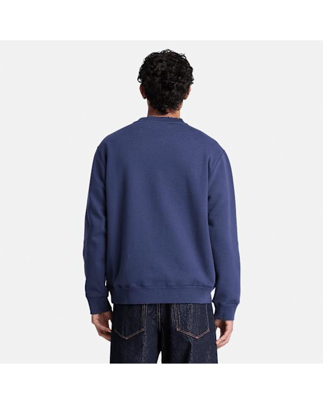 Timberland Blue Established 1973 Embroidered Logo Crew Sweatshirt For for men