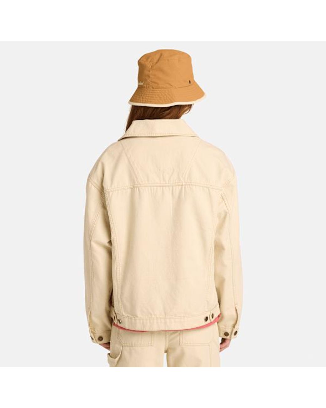 Timberland Natural Canvas Trucker Jacket For