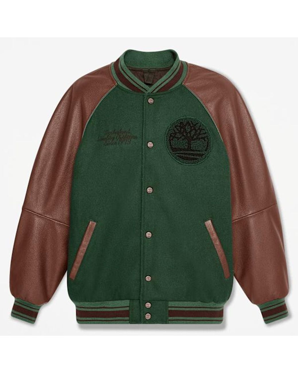 Timberland Green Signature Varsity Jacket For for men