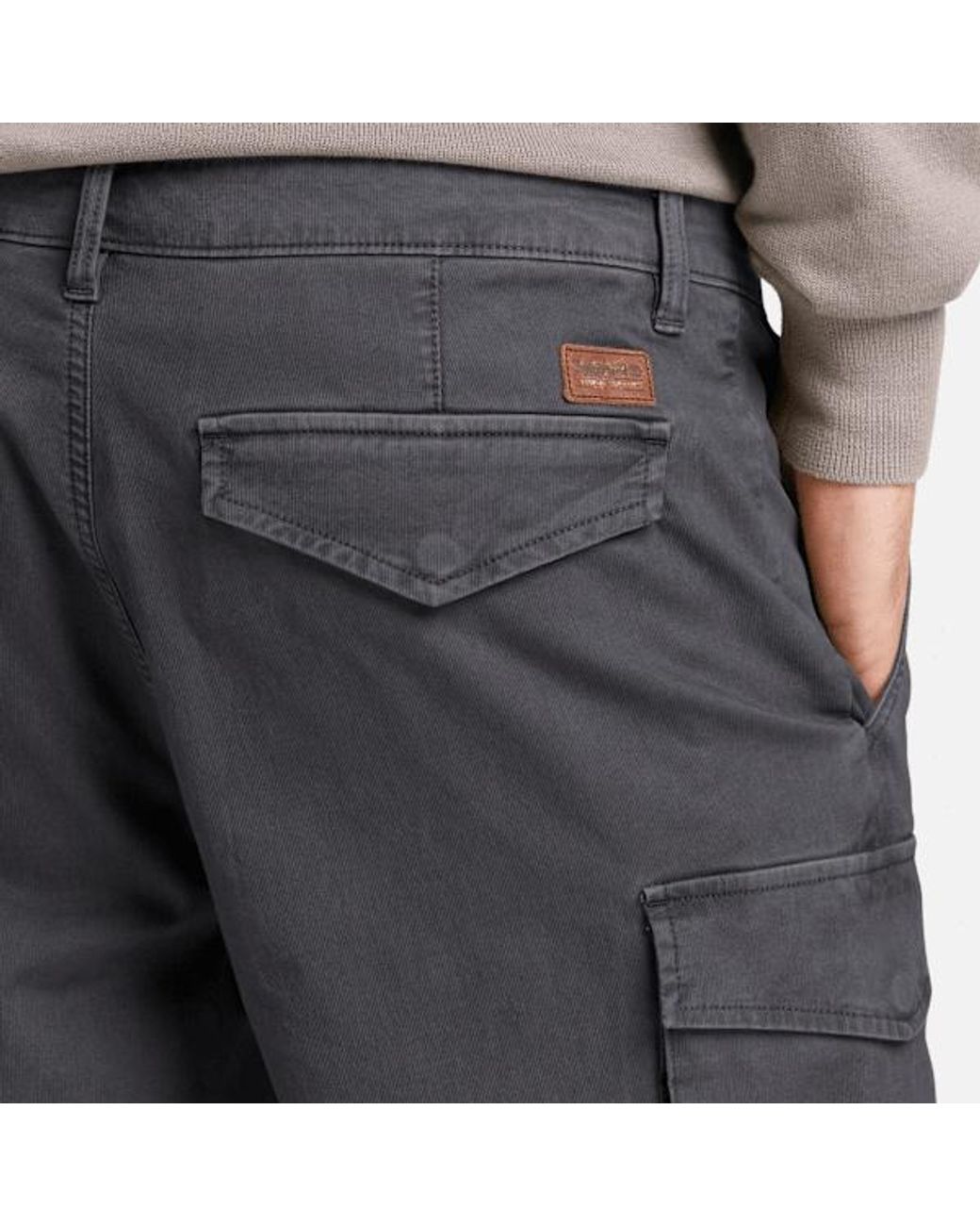 Timberland Gray Garment Dyed Bedford Cargo Trouser For for men