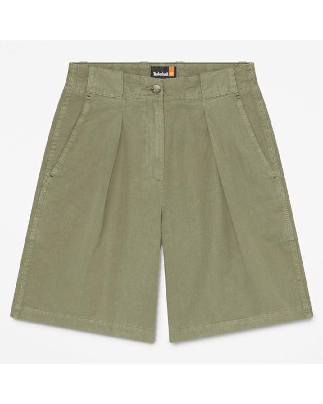 Timberland Green Cotton-Linen Bermuda Short For