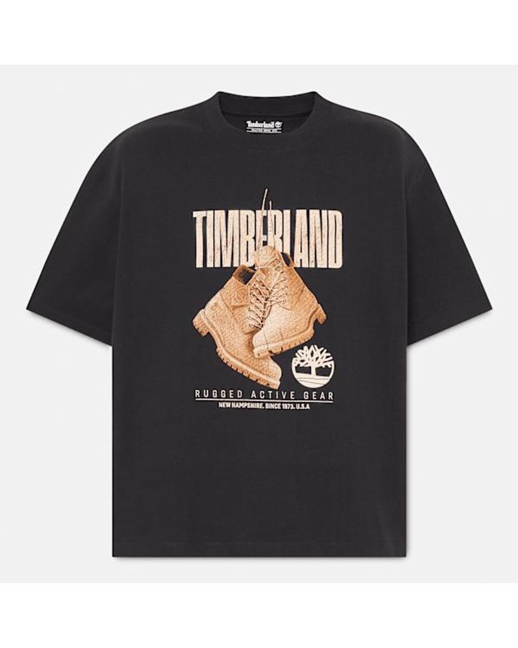 Timberland Black Rugged Boot Short-Sleeve T-Shirt For for men