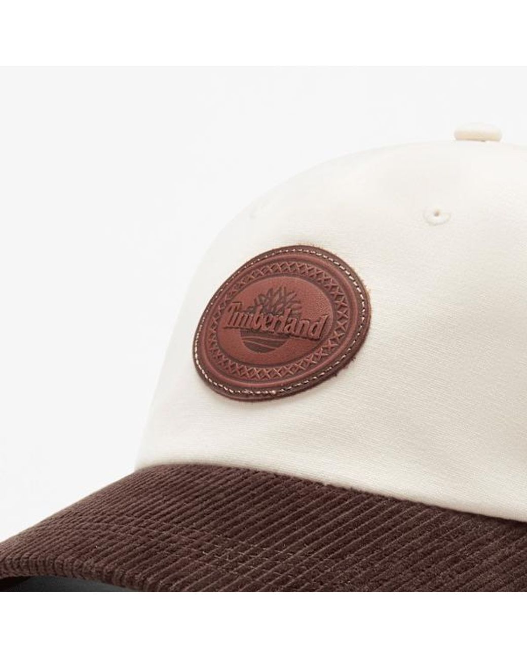 Timberland Brown Canvas And Cord Baseball Cap For for men