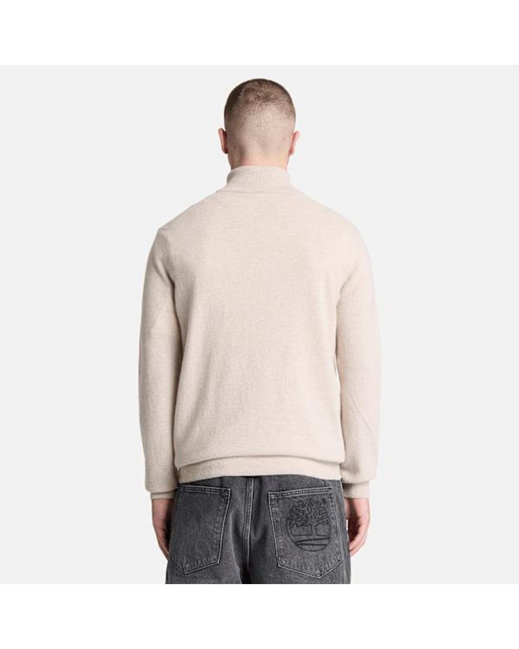 Timberland White Cohas Brook Merino Quarter-Zip Jumper For for men