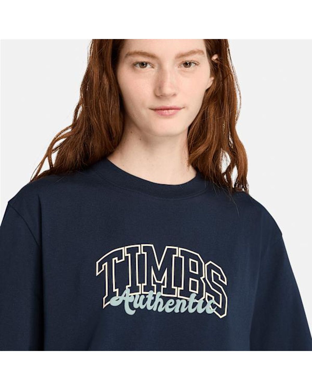 Timberland Blue Varsity Graphic Short-Sleeve T-Shirt For