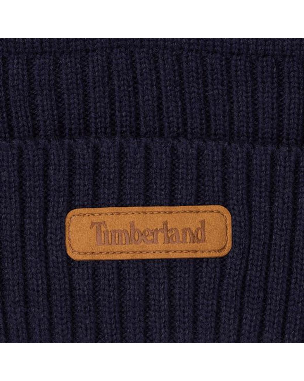 Timberland Gulf Beach Ribbed Beanie For Men In Dark Blue, Man, Navy for men