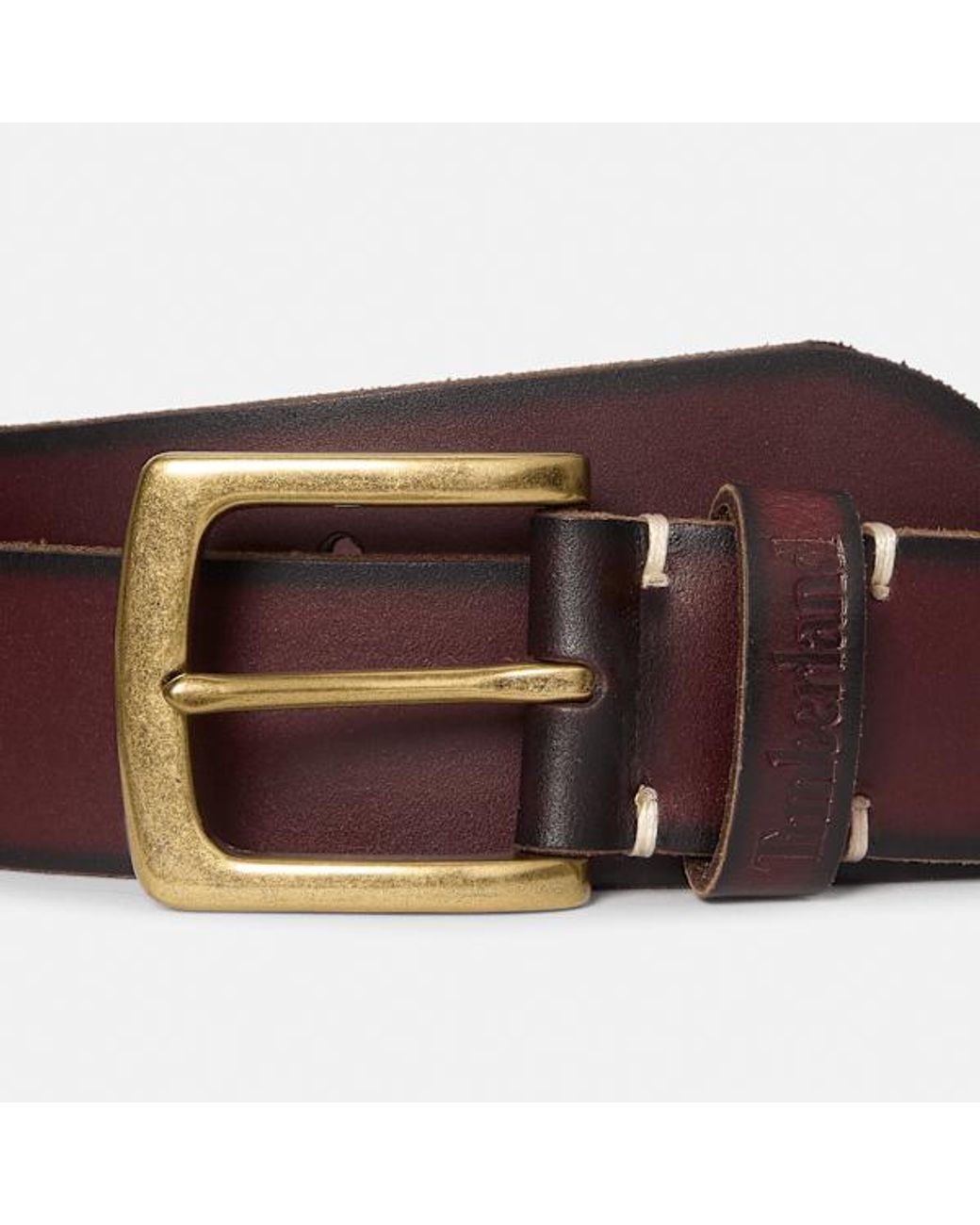 Timberland Brown Rugged Leather Belt For for men