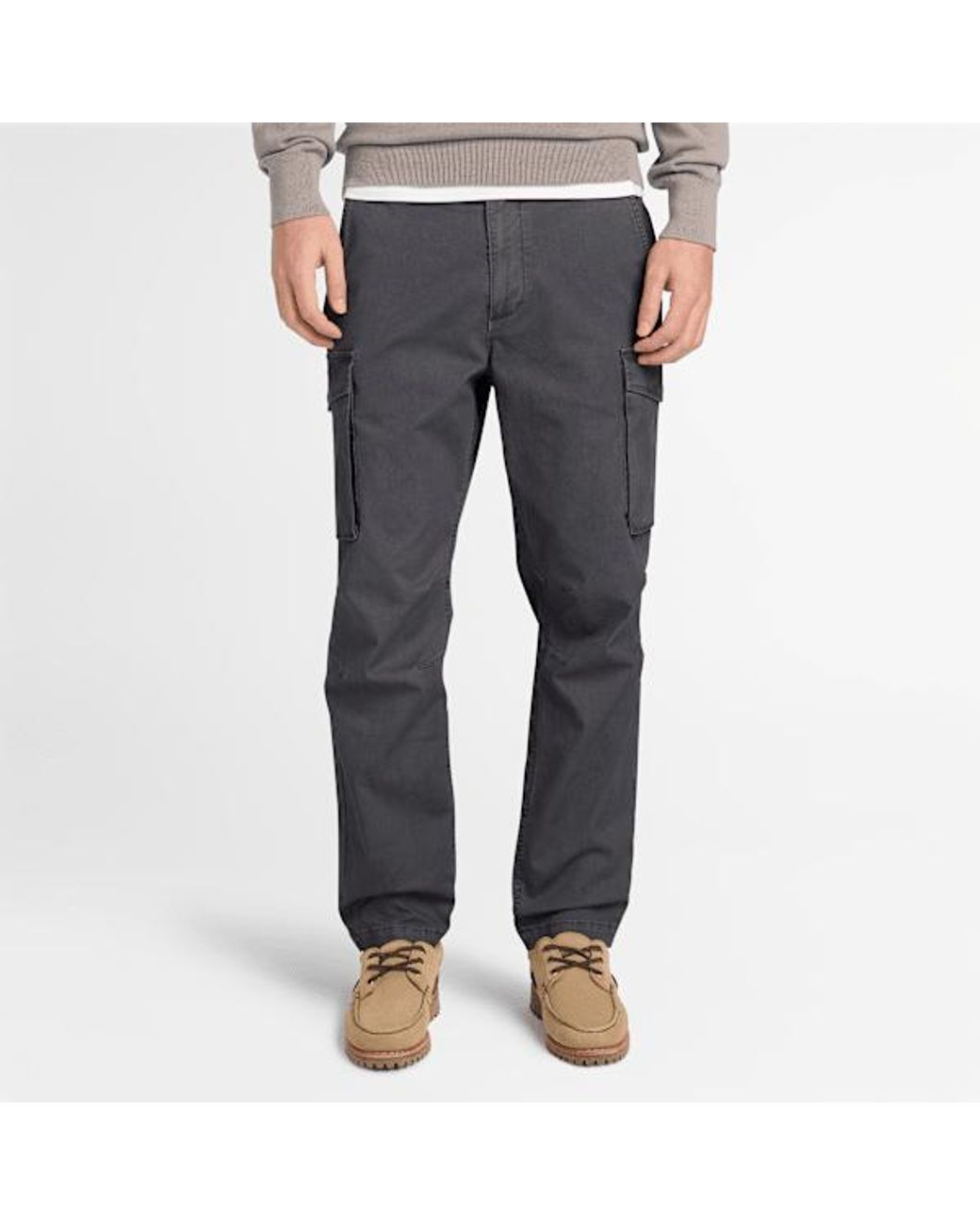 Timberland Gray Garment Dyed Bedford Cargo Trouser For for men
