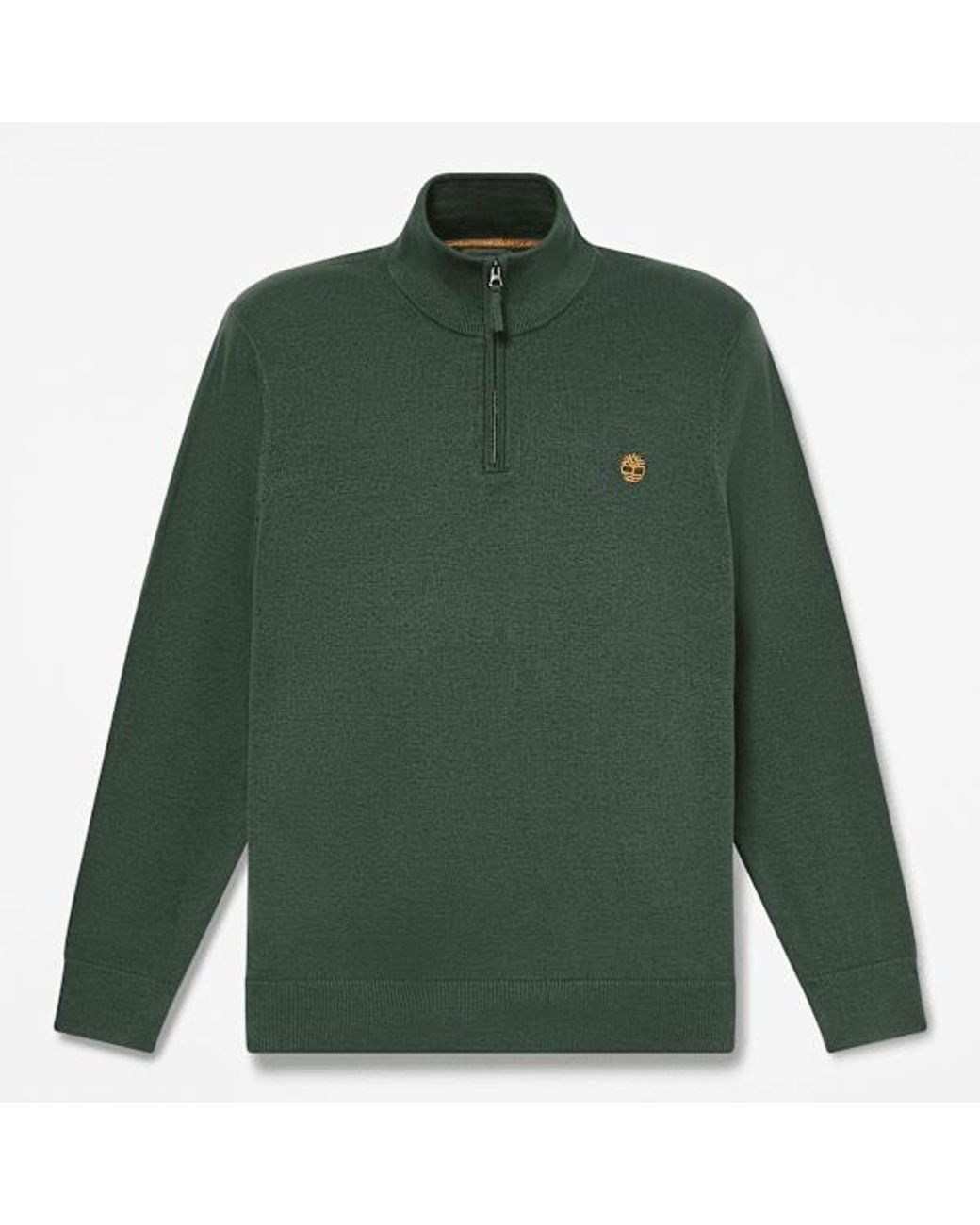 Timberland Green Williams River Cotton Quarter-Zip Jumper For for men