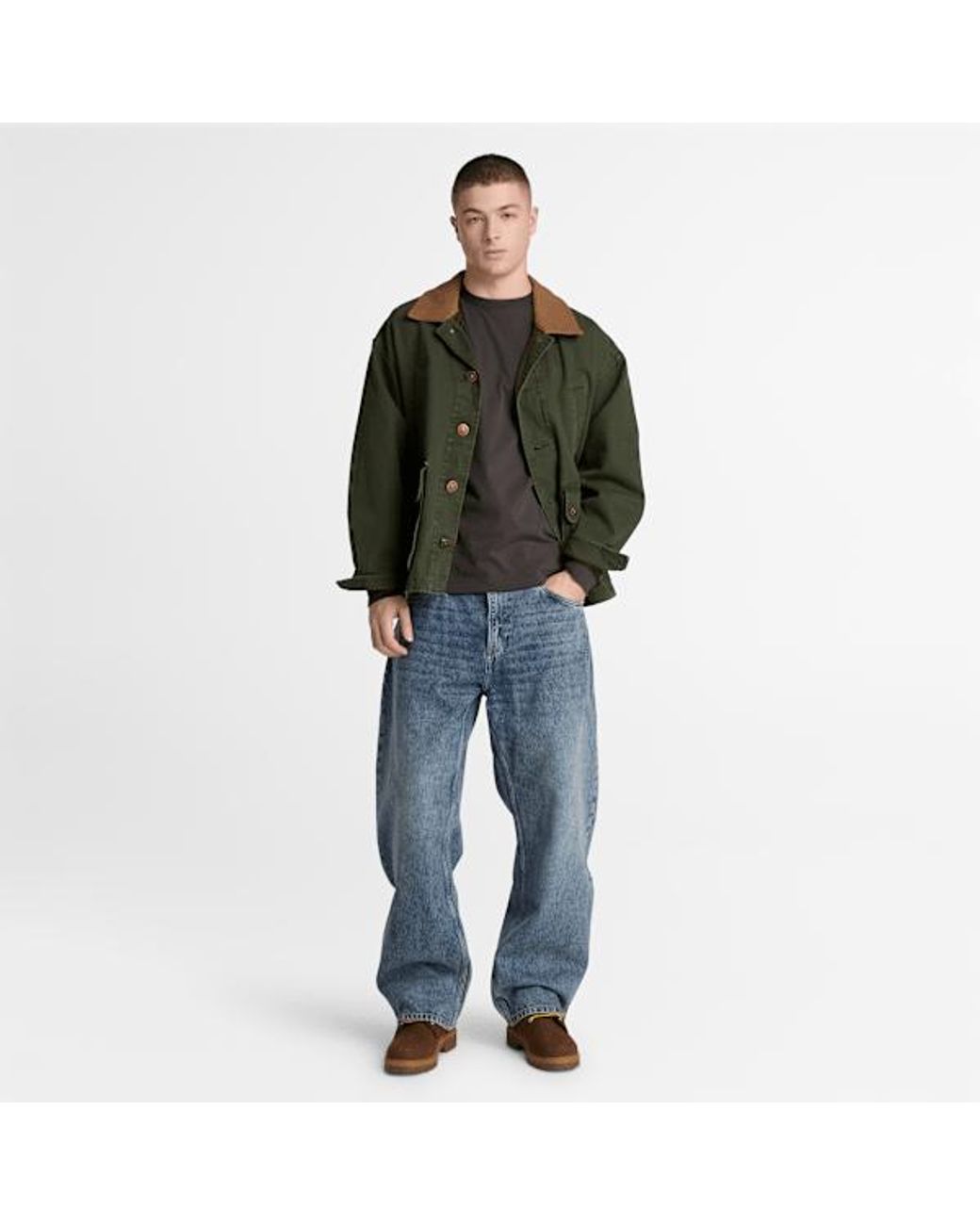 Timberland Gray Dunstan River Slim Embroidered Long-Sleeve T-Shirt For for men