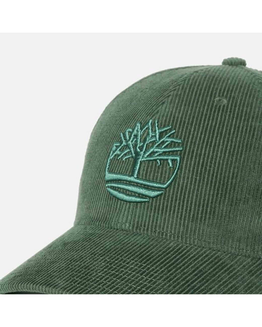 Timberland Green Corduroy Baseball Cap For for men