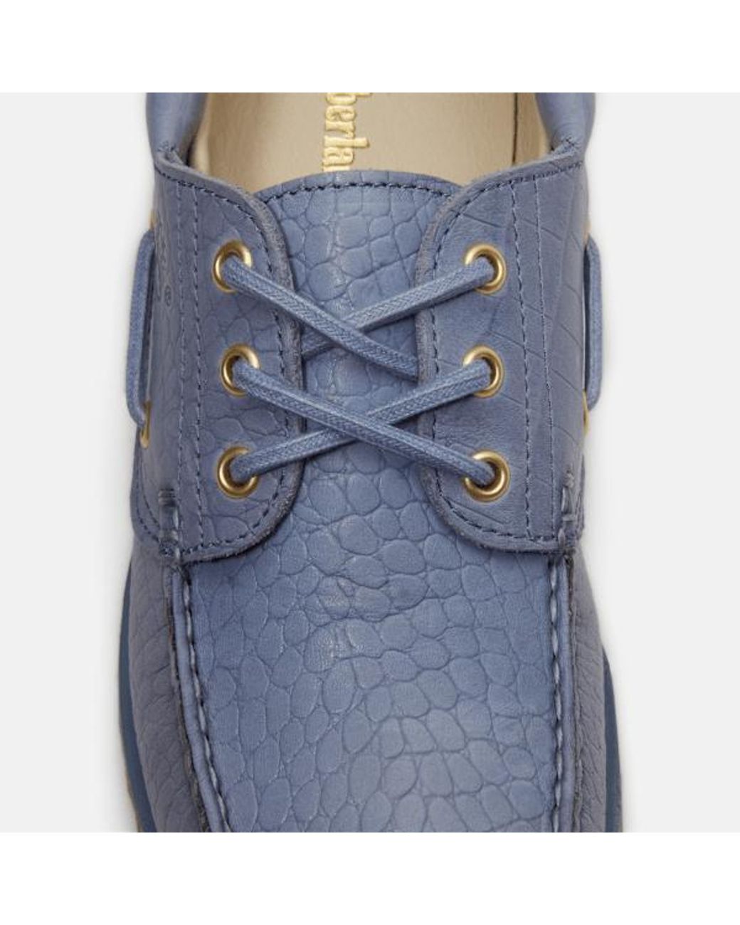 Timberland Blue All Gender Authentic 3-Eye Lug Handsewn Boat Shoe