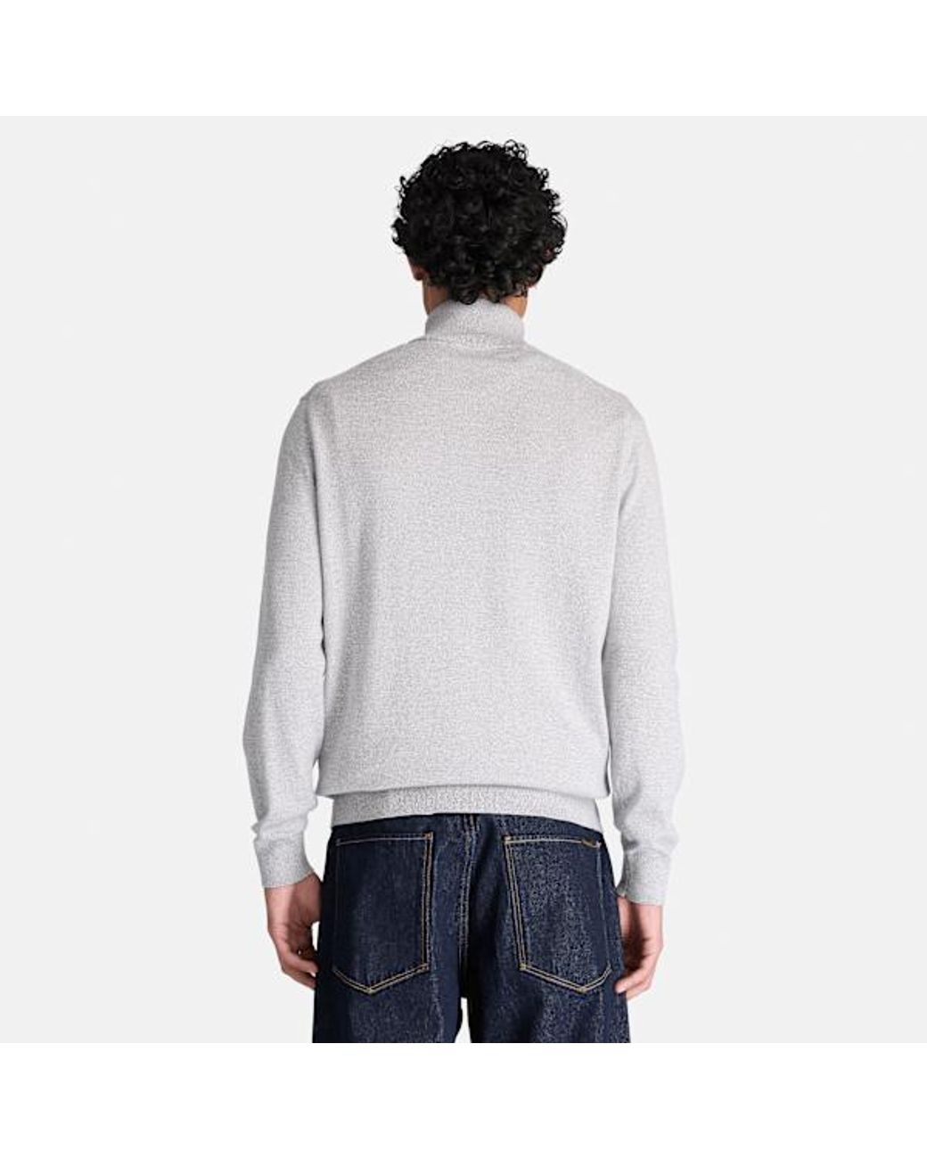 Timberland White Williams River Cotton Quarter-Zip Jumper For for men