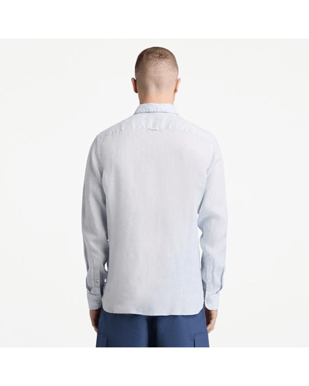 Timberland Blue Mill Brook Linen Shirt For Men In Grey, Man, Grey, Size: L for men