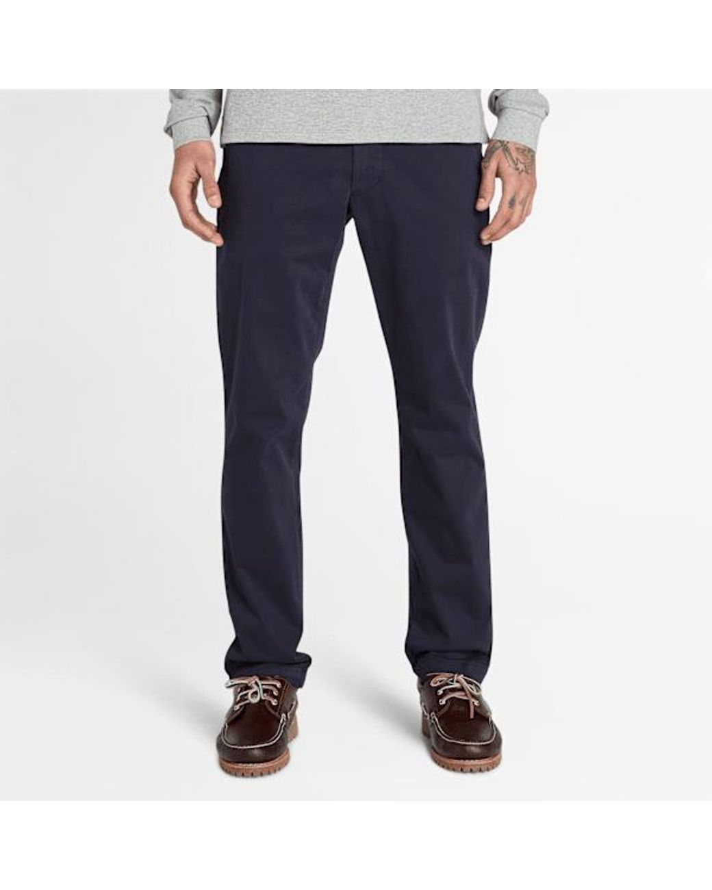 Timberland Blue Claremont Garment Dyed Chino Trouser For for men