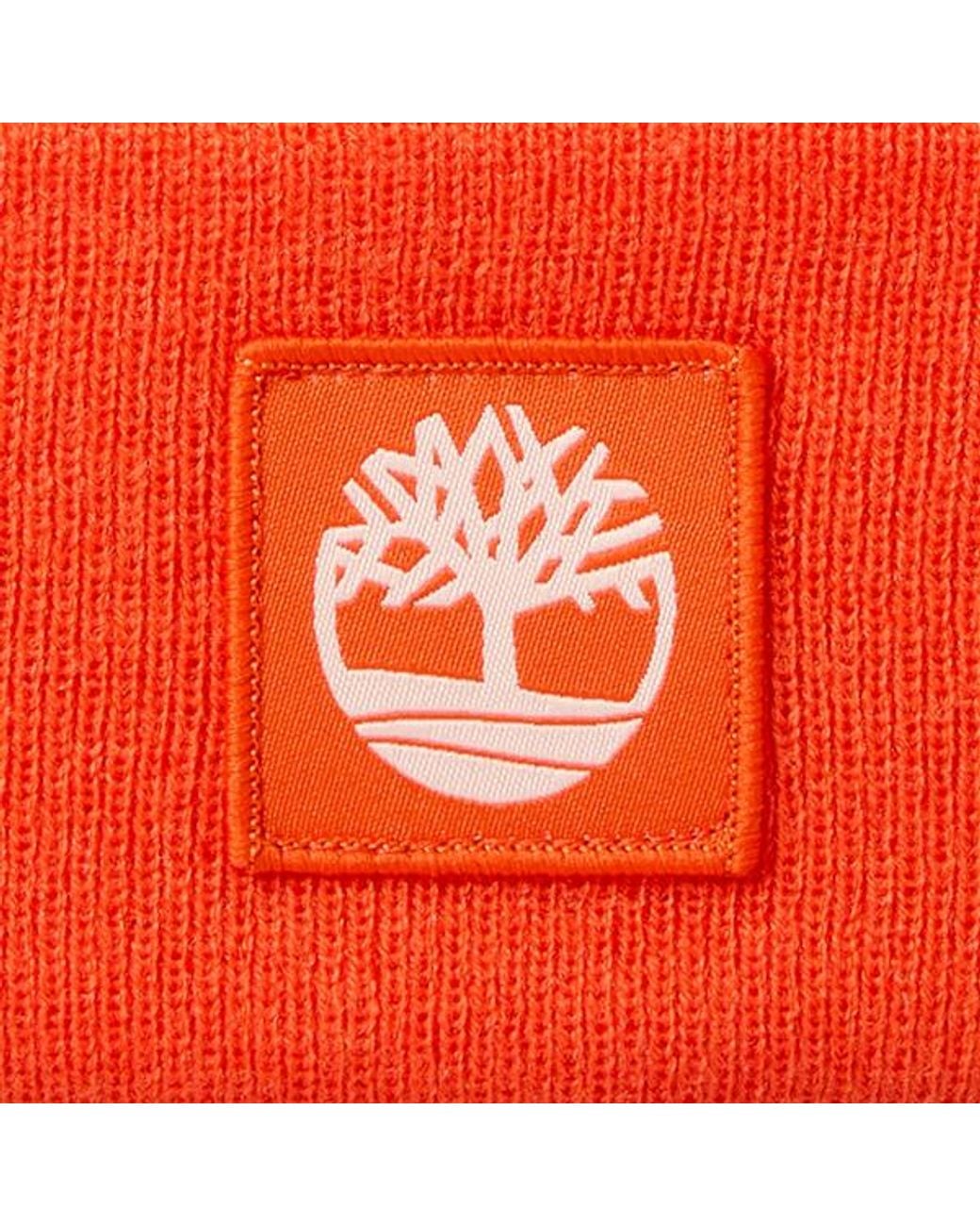 Timberland Orange Patch Beanie For for men