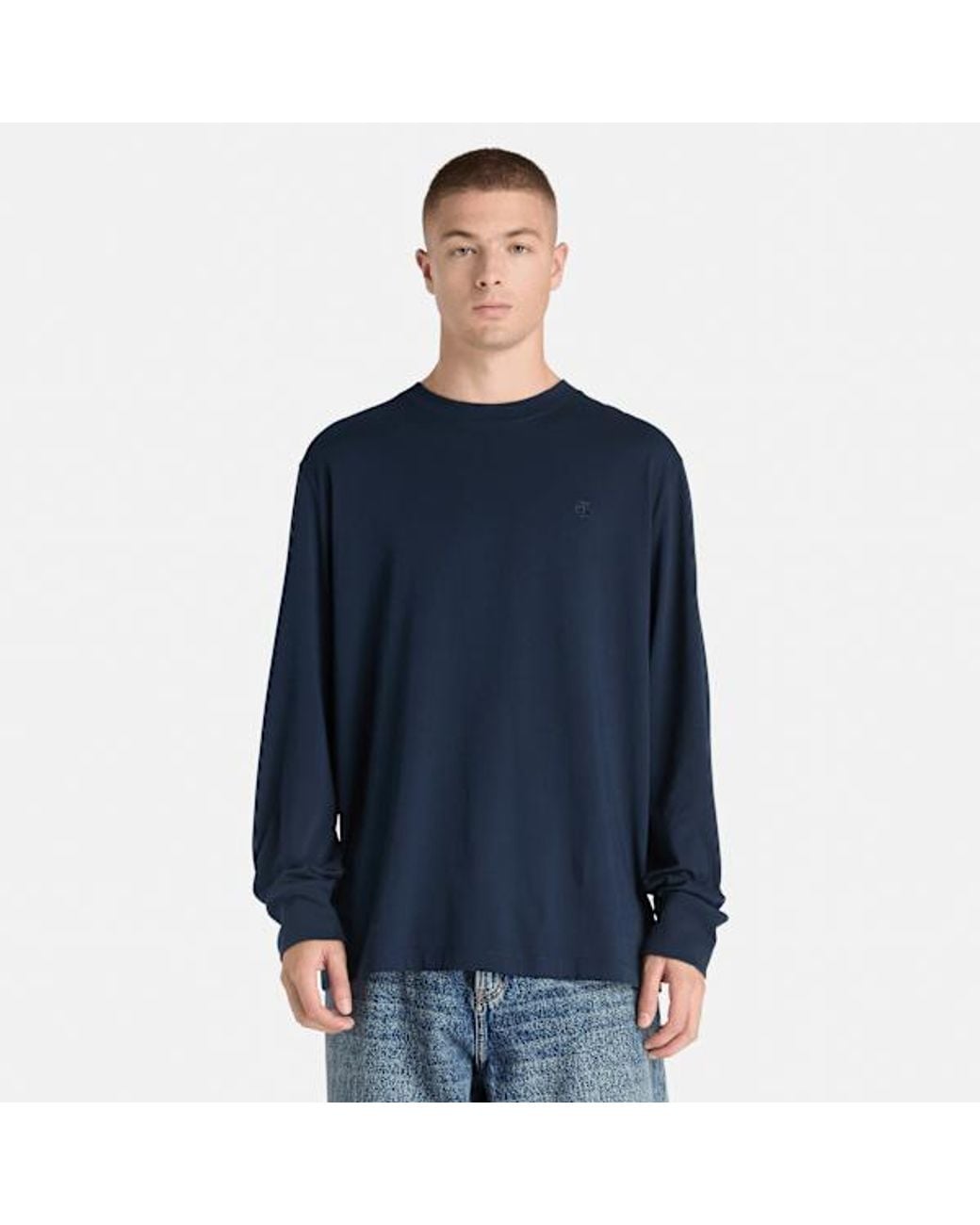 Timberland Blue Oyster River Long-Sleeve T-Shirt For for men