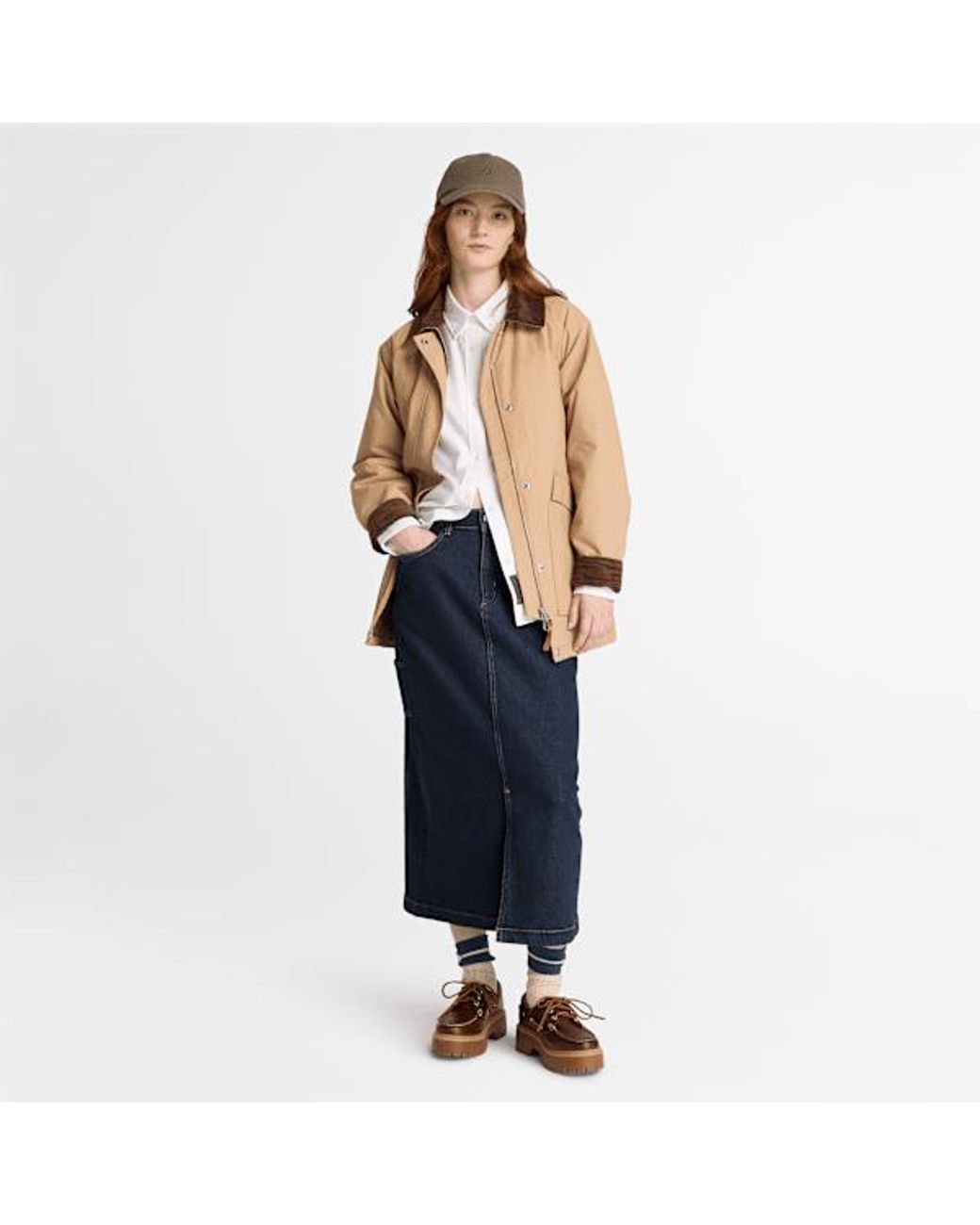 Timberland Blue Long Denim Skirt For