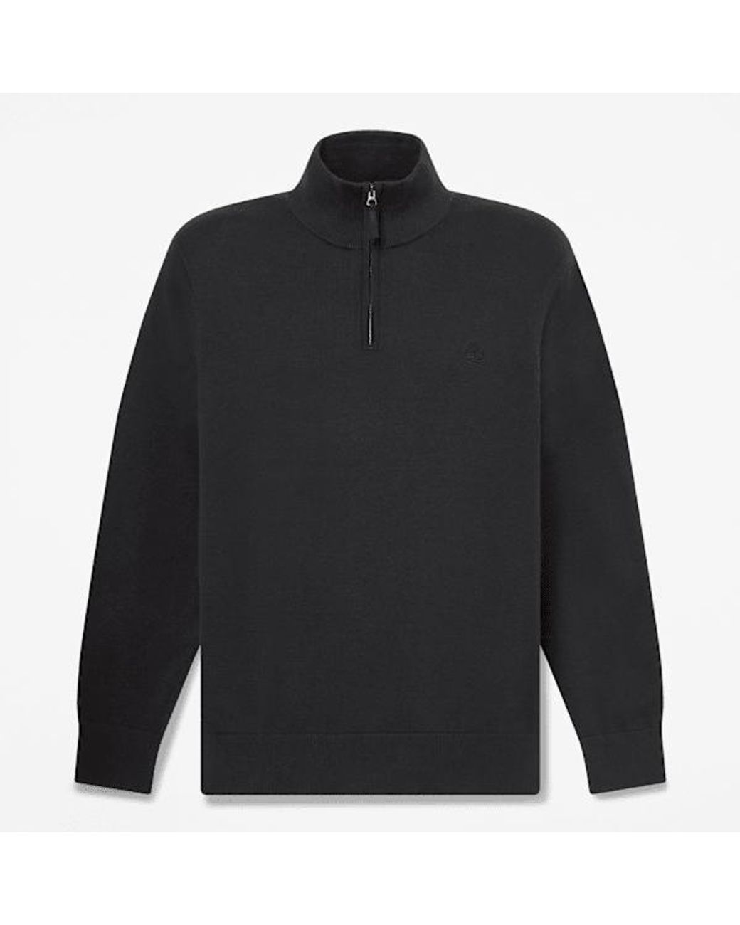 Timberland Black Williams River Cotton Quarter-Zip Jumper For for men