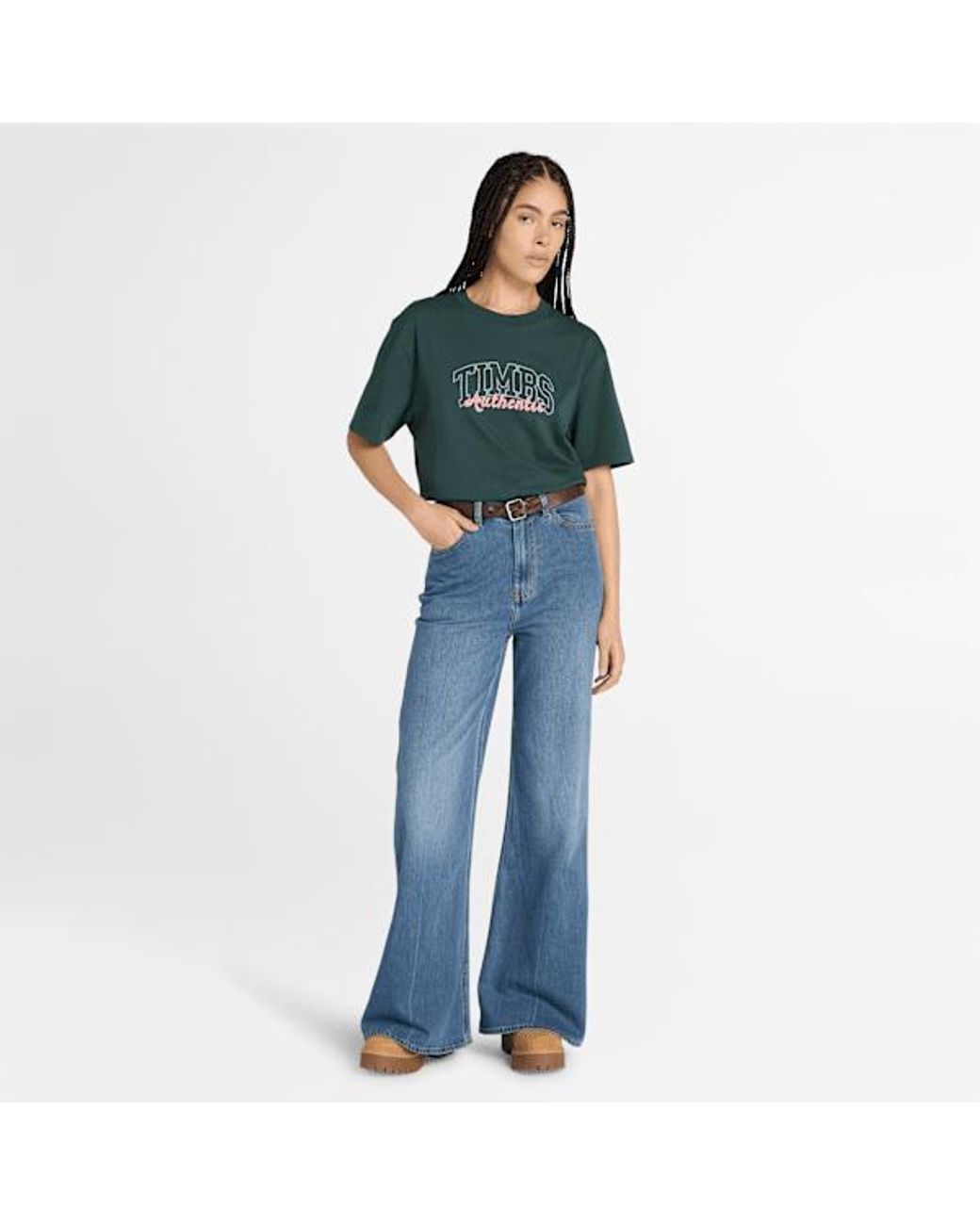 Timberland Green Varsity Graphic Short-Sleeve T-Shirt For