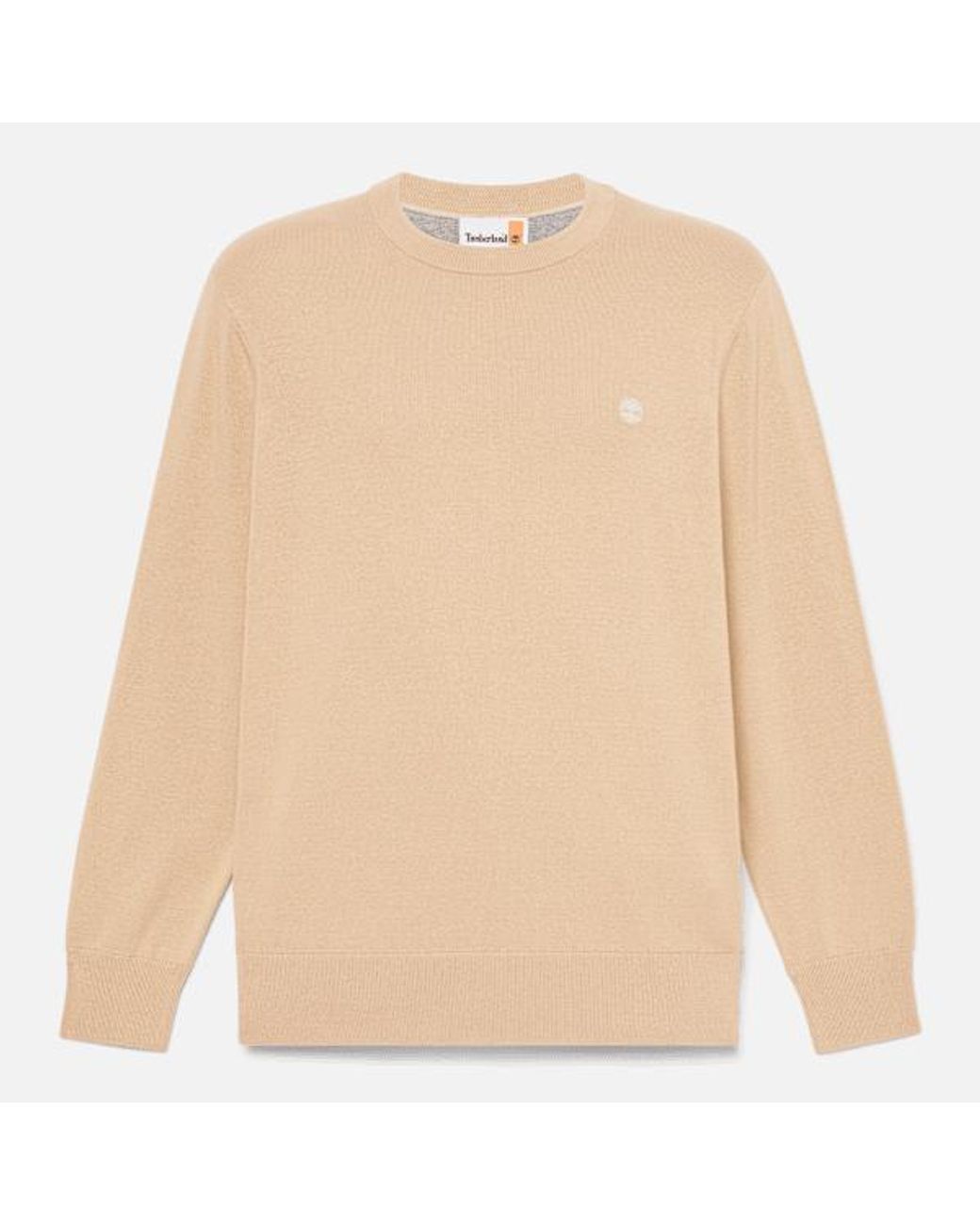 Timberland Natural Williams River Cotton Jumper For Men In Beige, Man, Beige, Size: 3xl for men