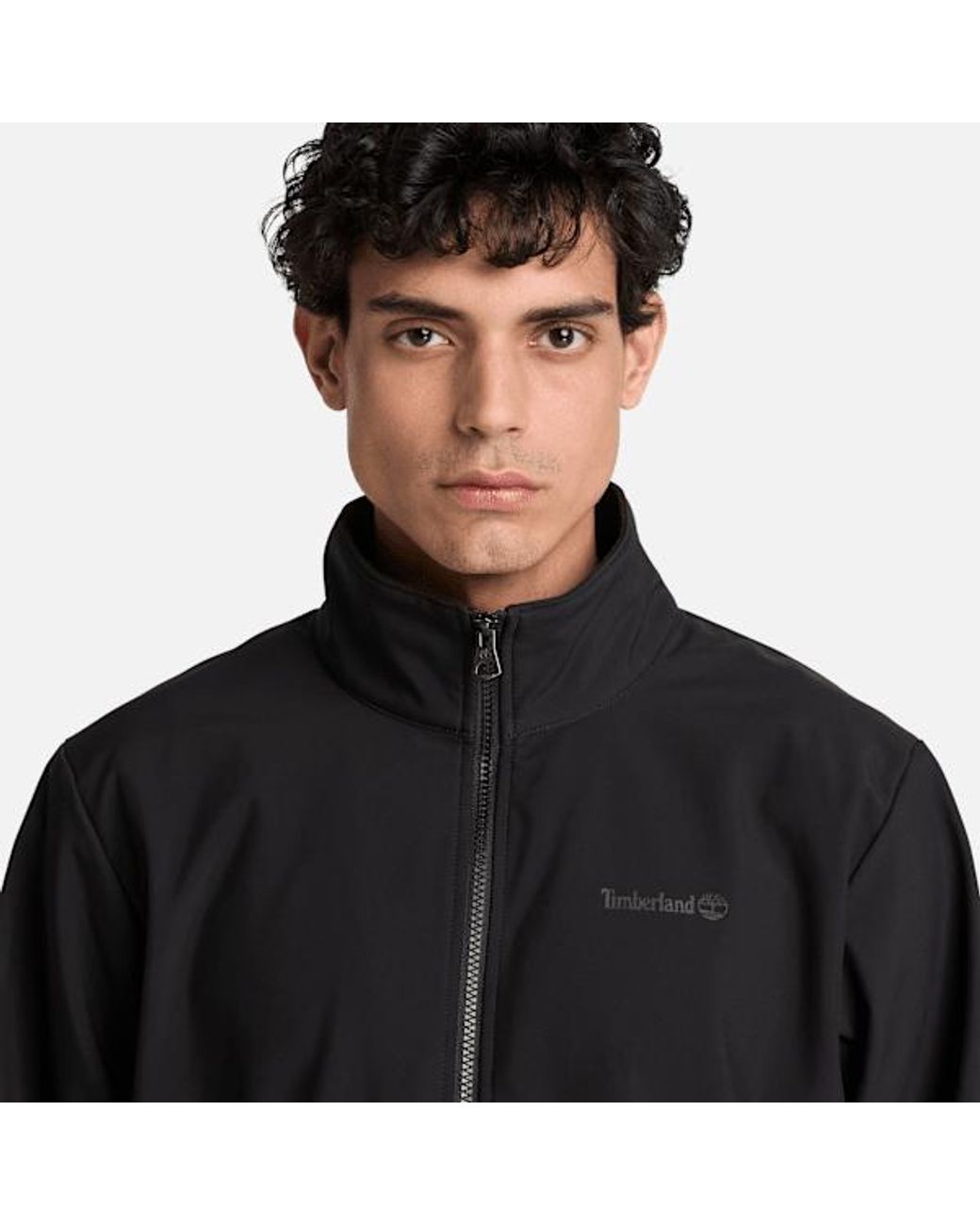 Timberland Black Windproof Full-Zip Softshell Jacket For for men