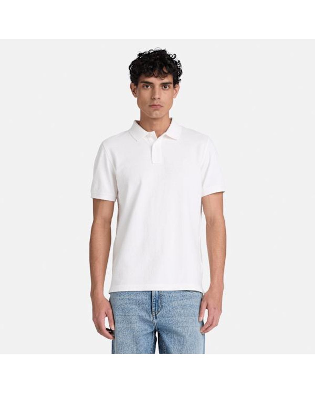 Timberland White Millers River Short-Sleeve Polo For for men
