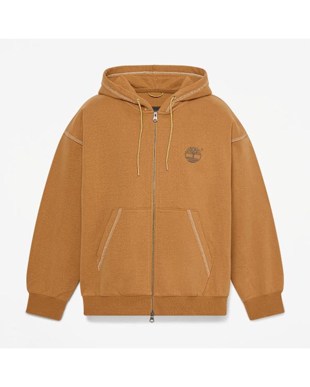 Timberland Brown Iconic Full-Zip Hoodie For for men