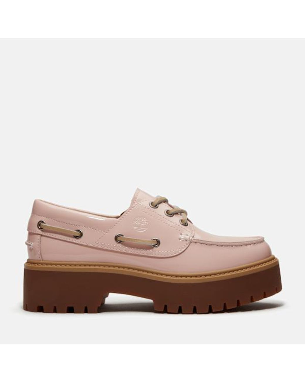 Timberland Brown Stone Street Platform Boat Shoe For