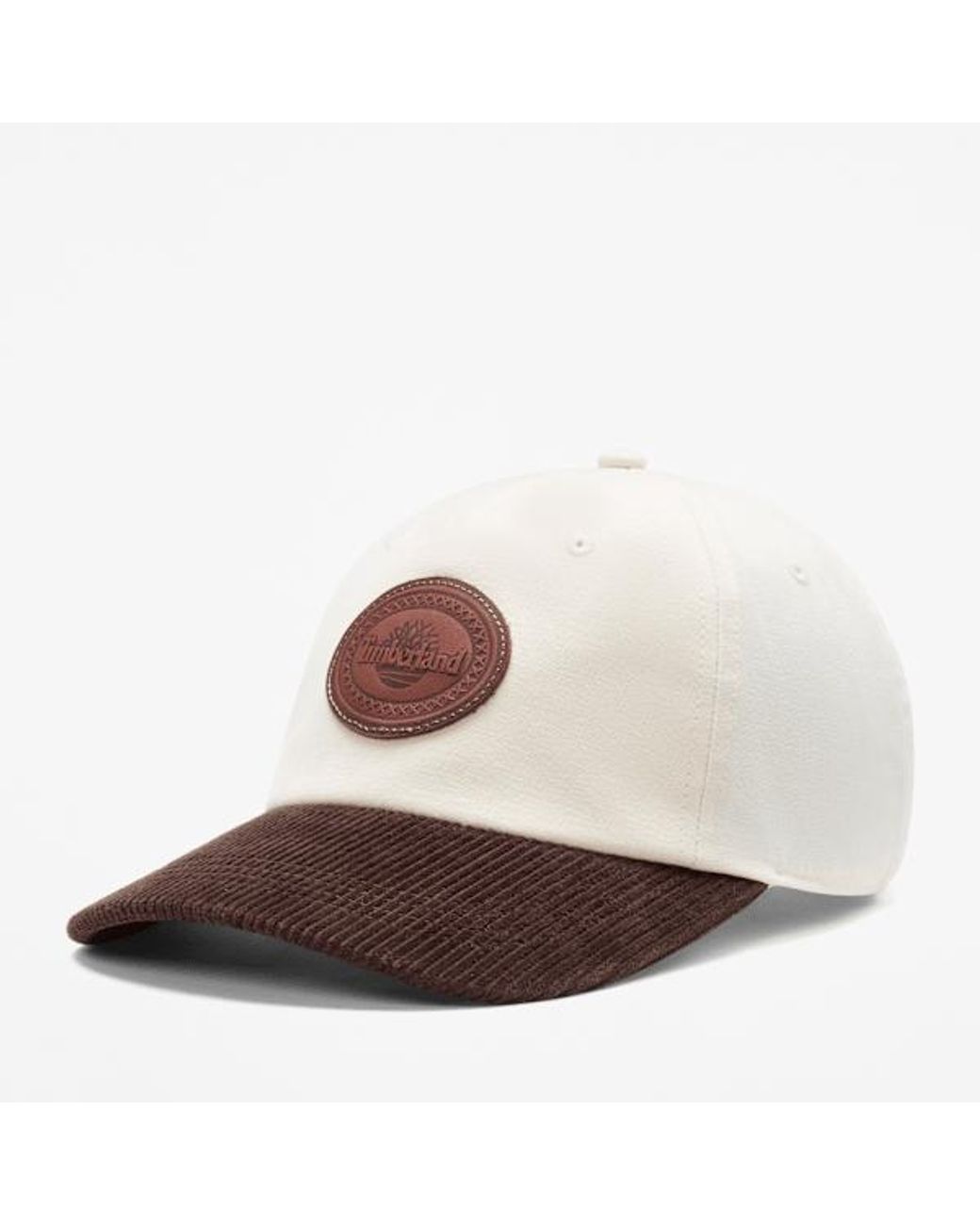 Timberland Brown Canvas And Cord Baseball Cap For for men