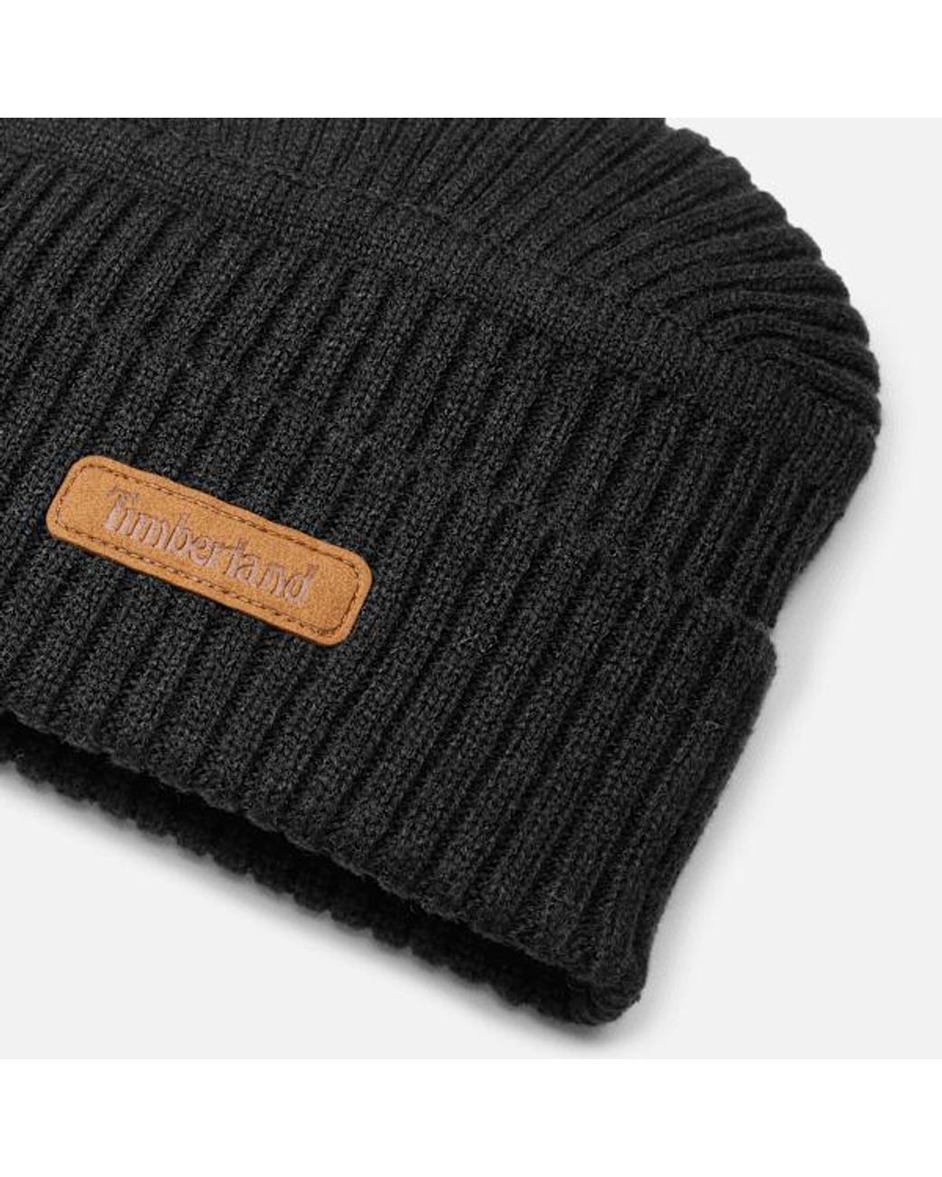 Timberland Gulf Beach Ribbed Beanie In Black, Black for men